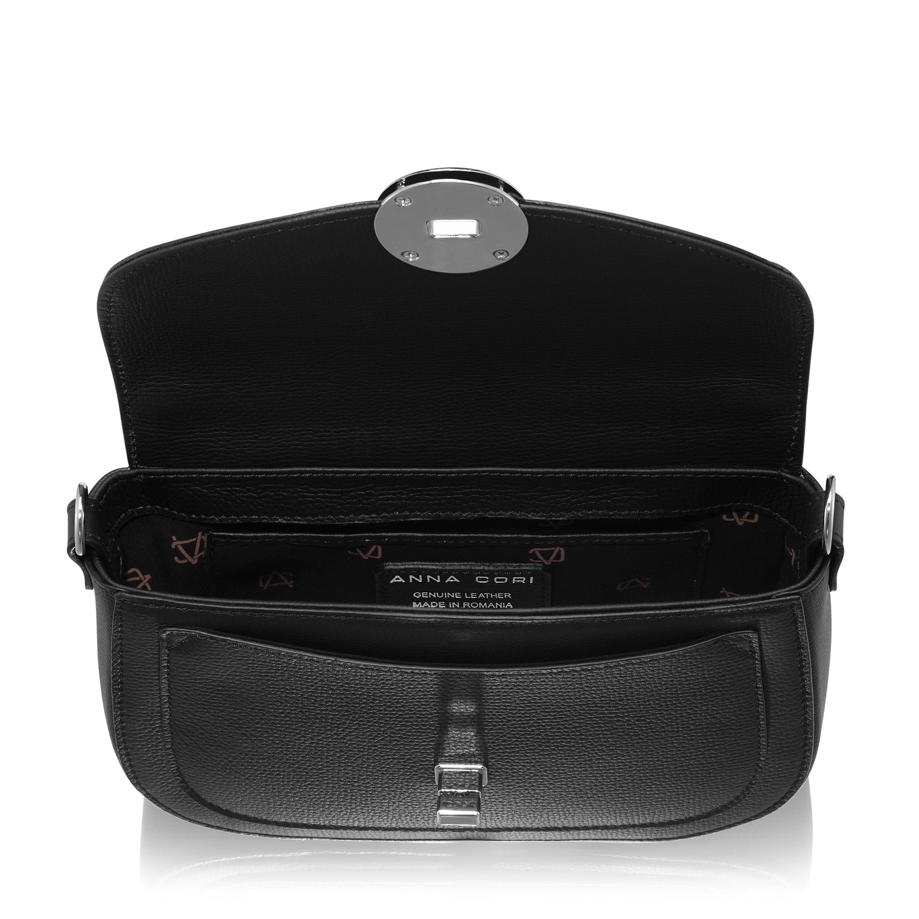 Women Leather Handbag ENA 04 BOTTALATO BLACK