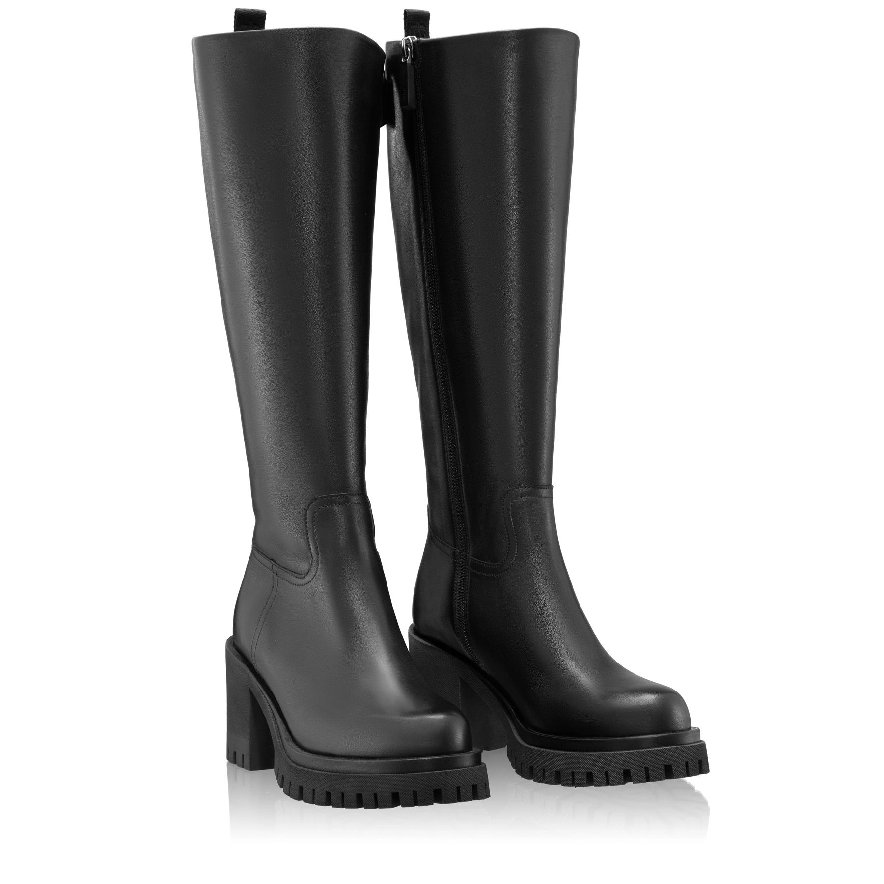 Women Leather Boots 7911 Vitello Black