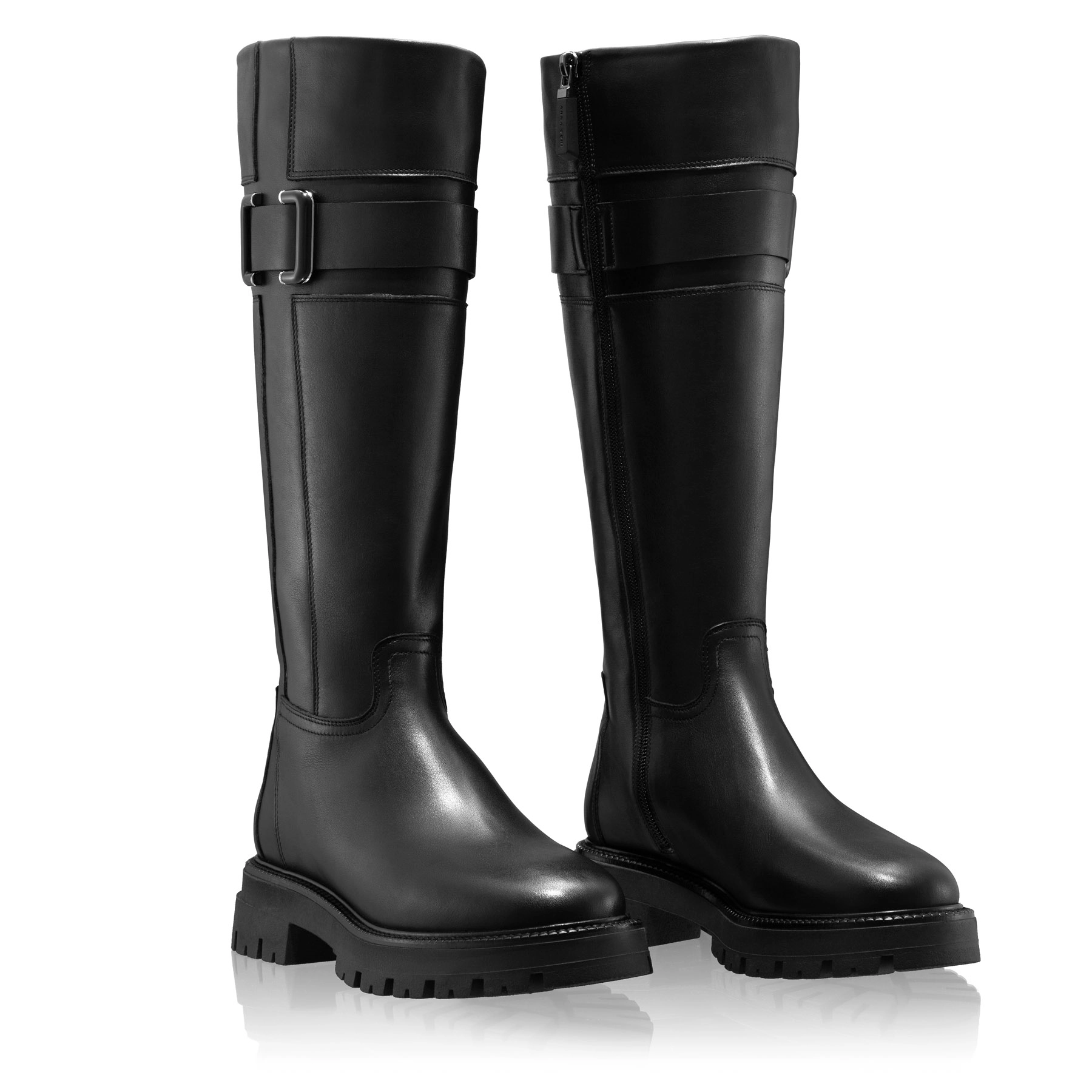 Women Leather Boots 8164 Vitello Black