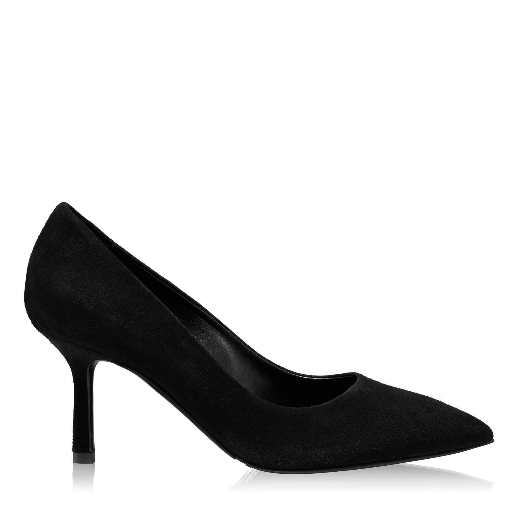 High-heel Pointed Toe Pumps 8026 Camoscio Black