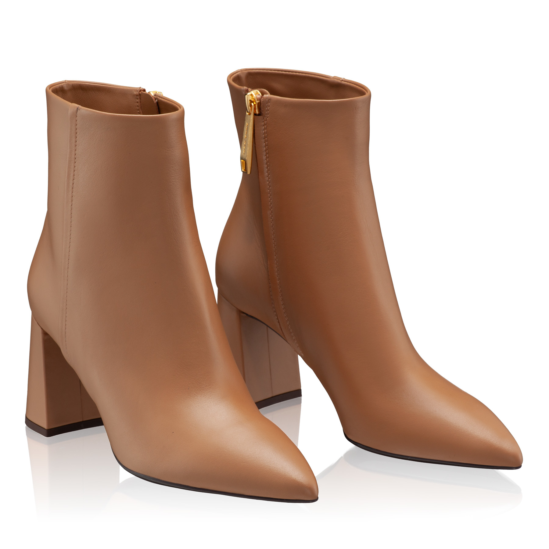 Leather Ankle Boots 7963 Vitello Cappuccino