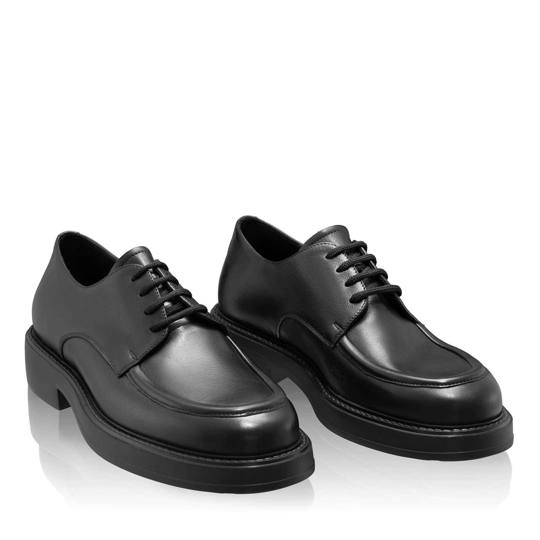 Men Leather Casual Shoes 7665 Vitello Black