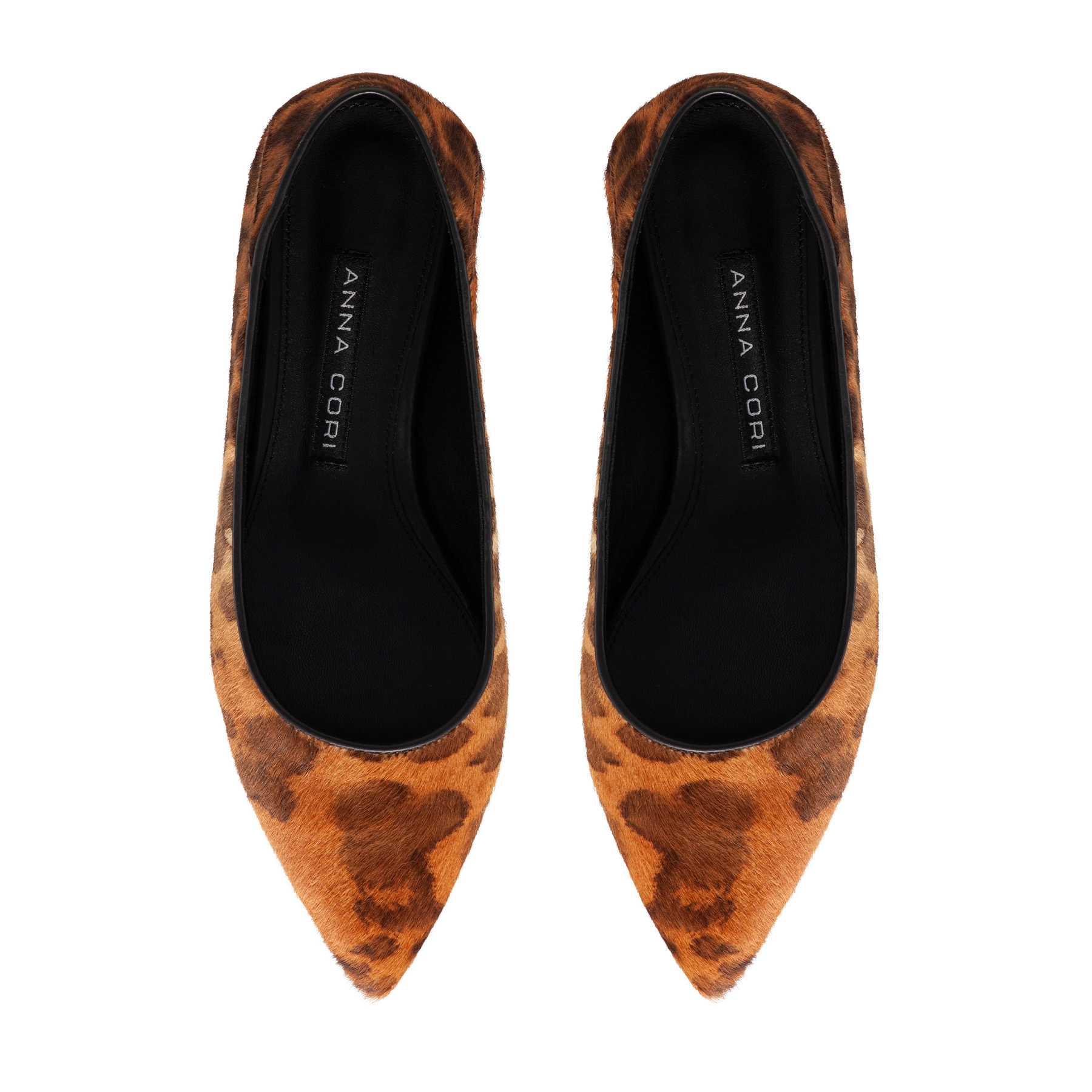 Women Ballerina Flats 8182 Cavallino Leopard Camel+Brown
