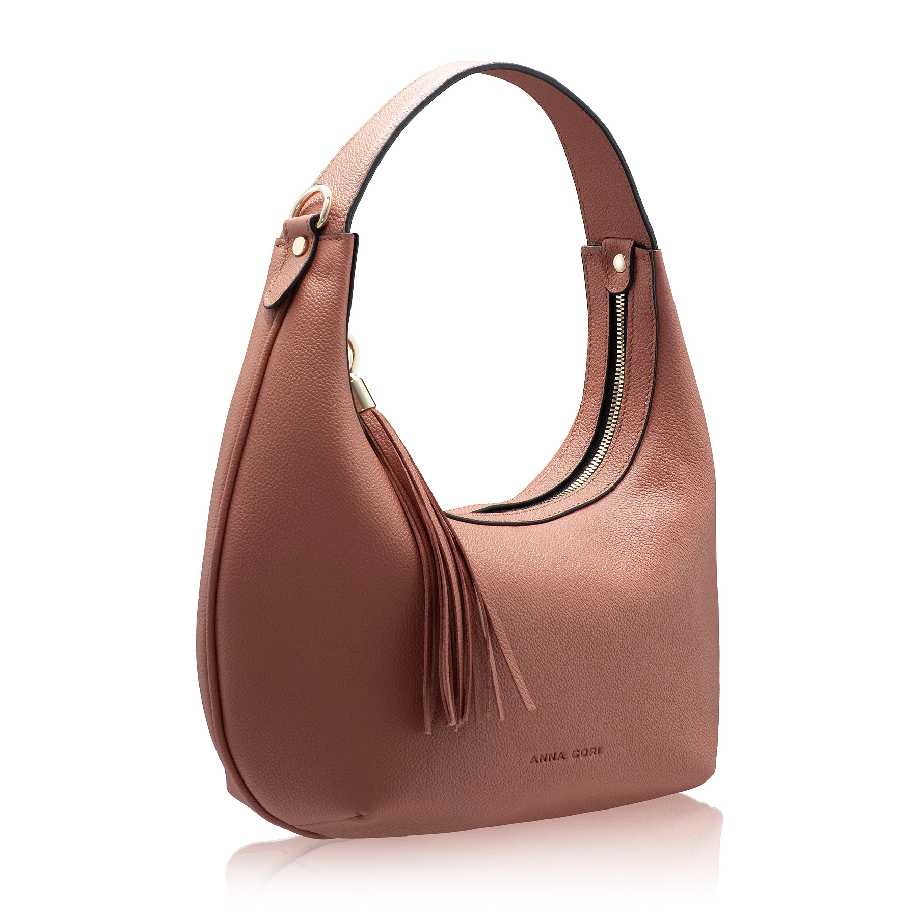 Women Leather Hand Bag  NORY 01 BOTTALATO FARD