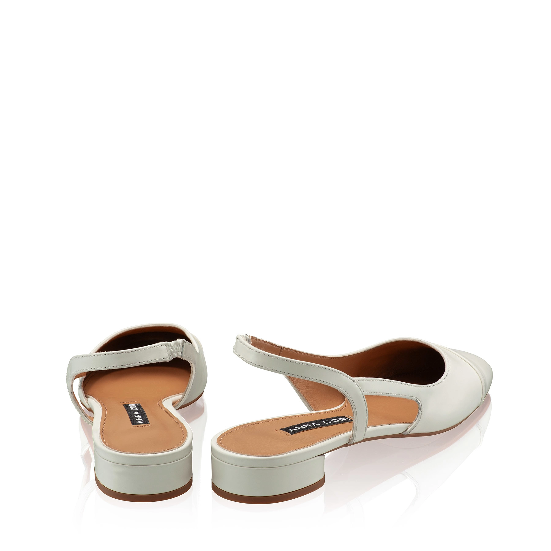 Mid-heel Slingback Pumps 8078 Vitello+Panna