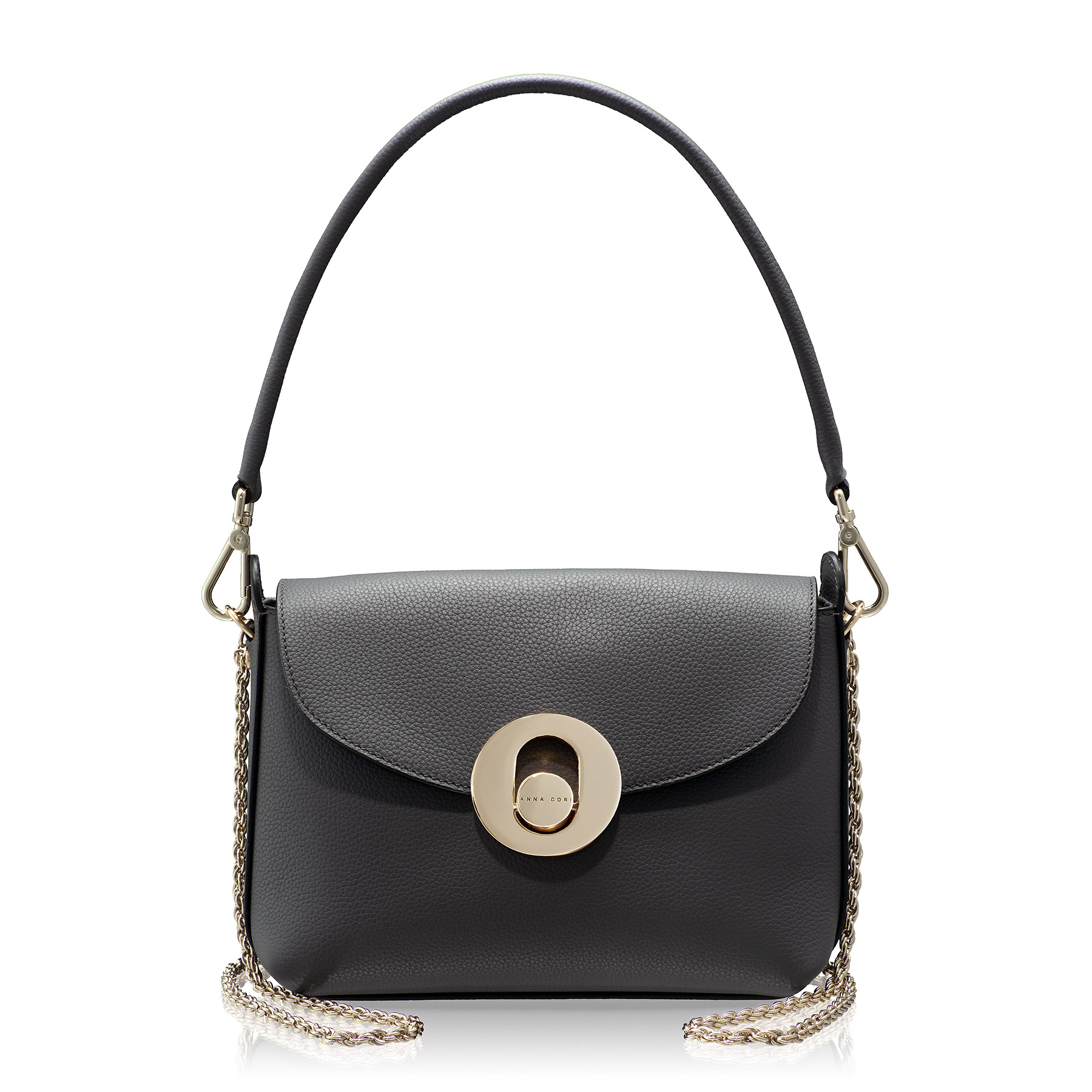 Women Leather Shoulder Bag KARMA BOTTALATO GRI