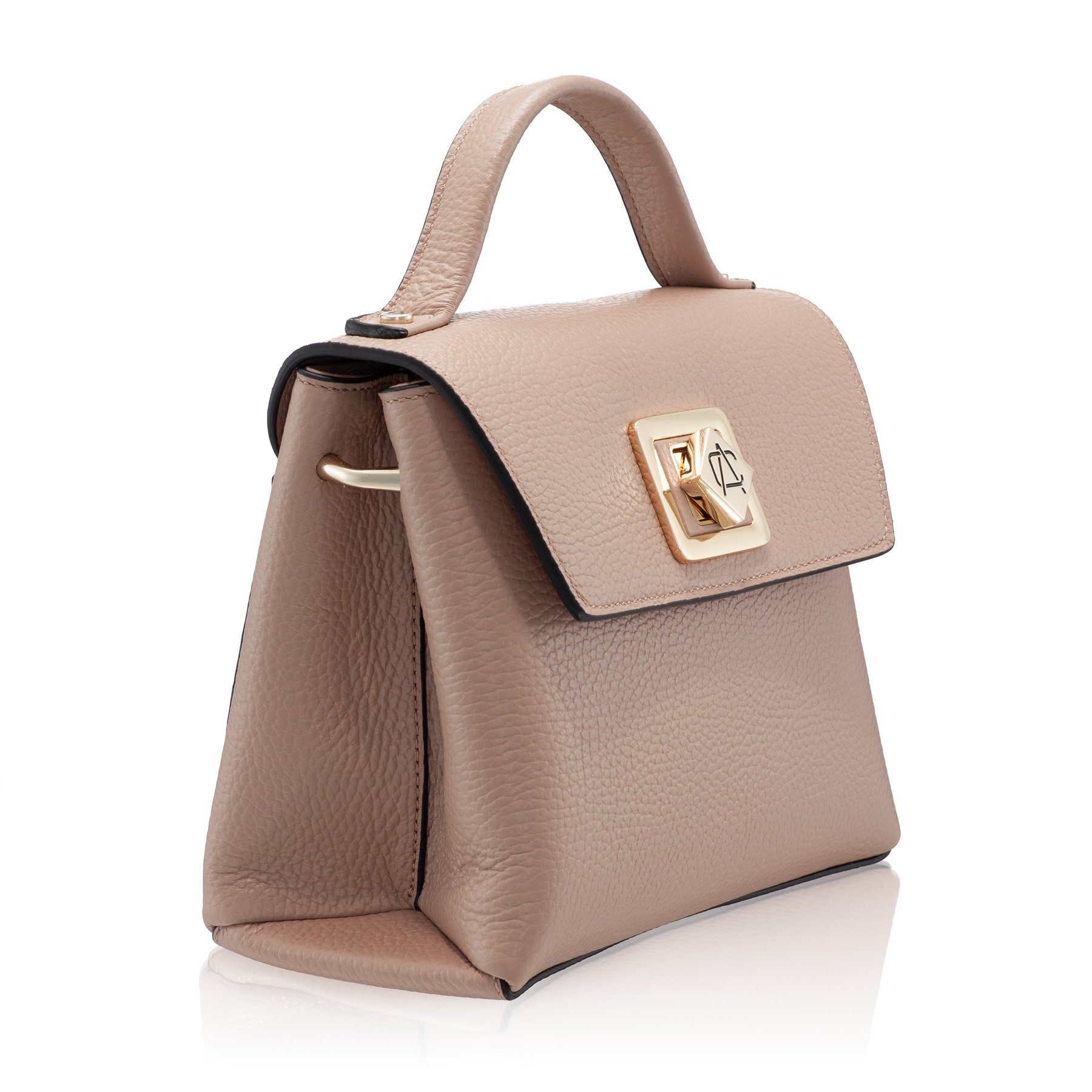 Women Leather Hand Bag GENNA 02 BOTTALATO NUDE