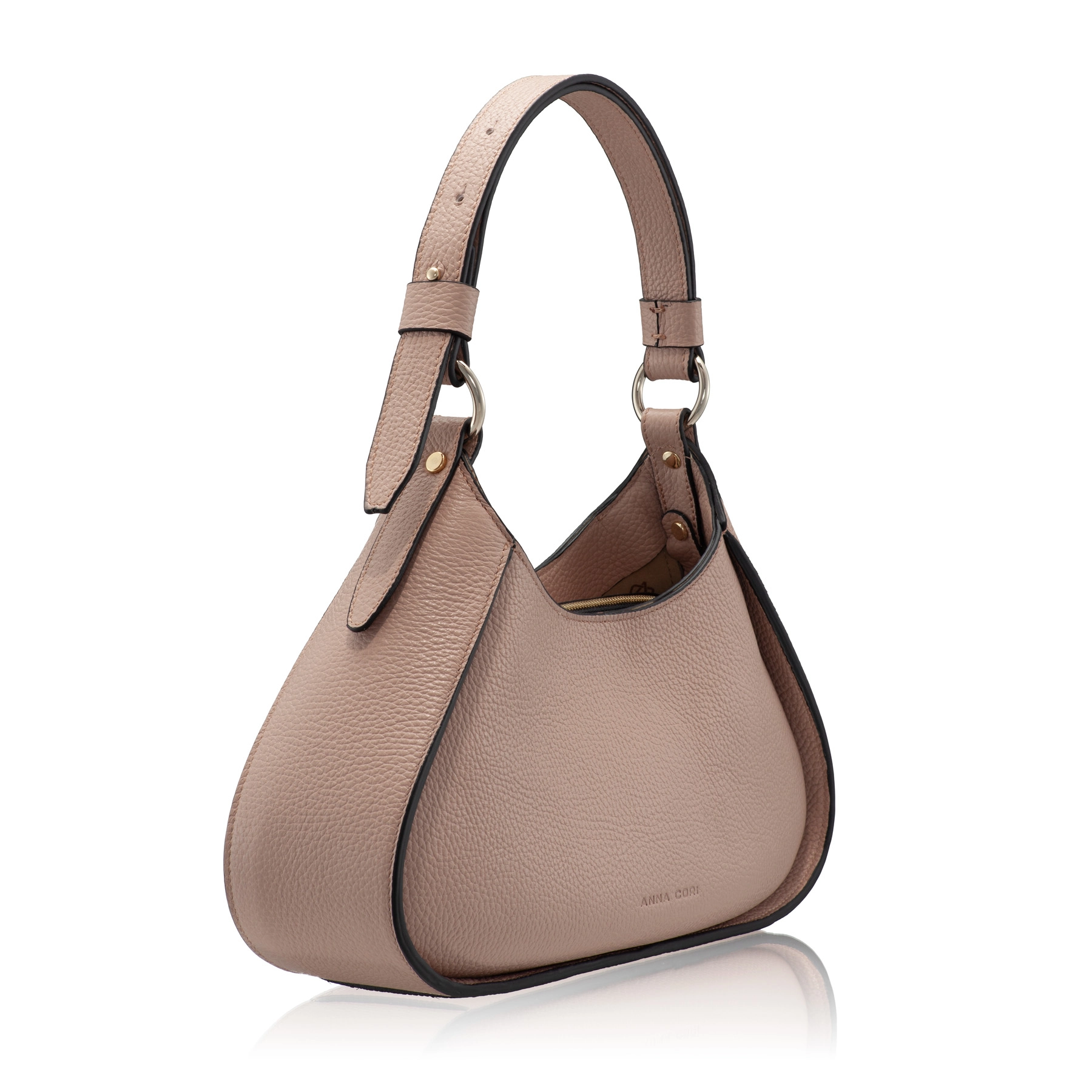 Women Leather Shoulder Bag GELIA 02 BOTTALATO NUDE