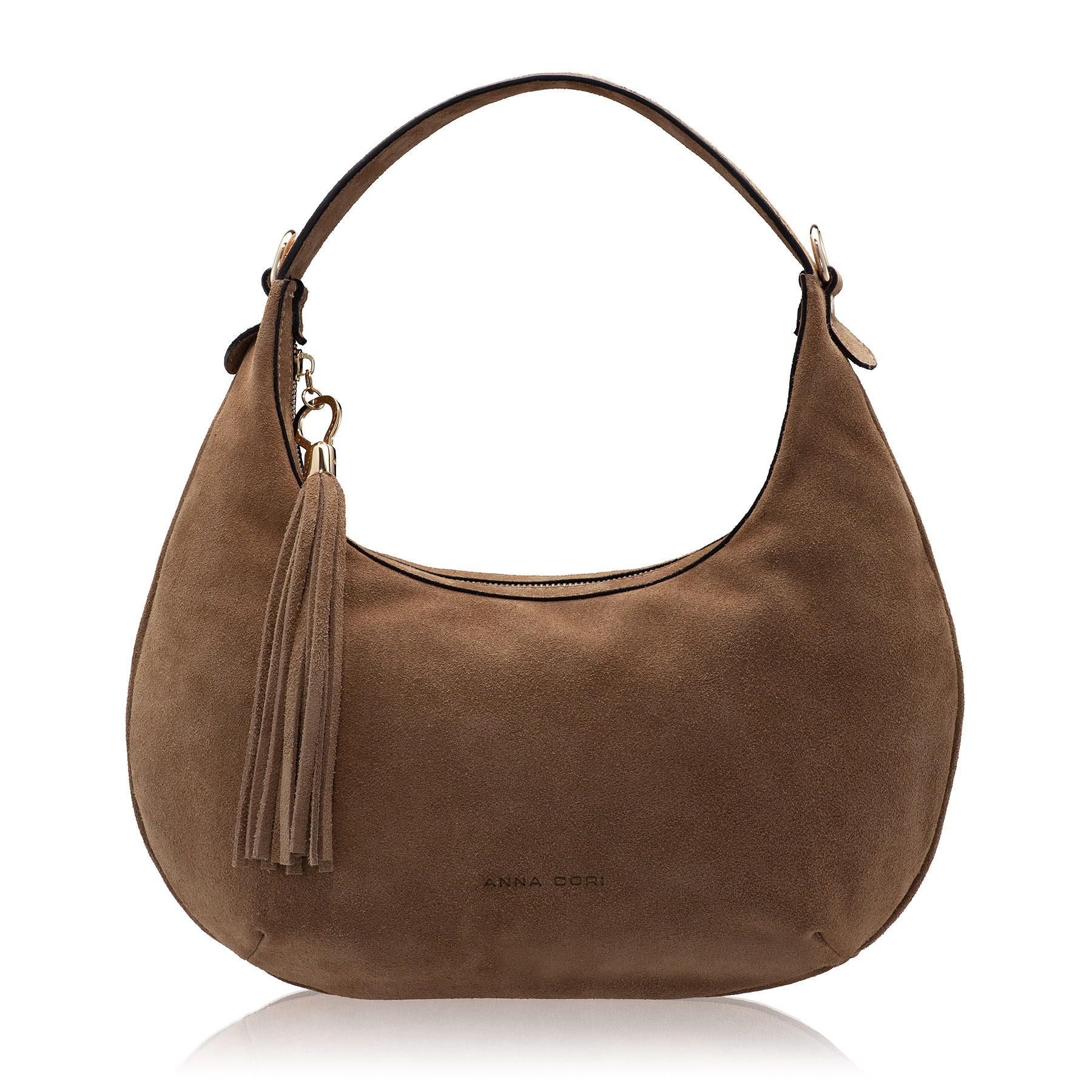 Women Leather Hand Bag NORY 01 CROSTA TAUPE