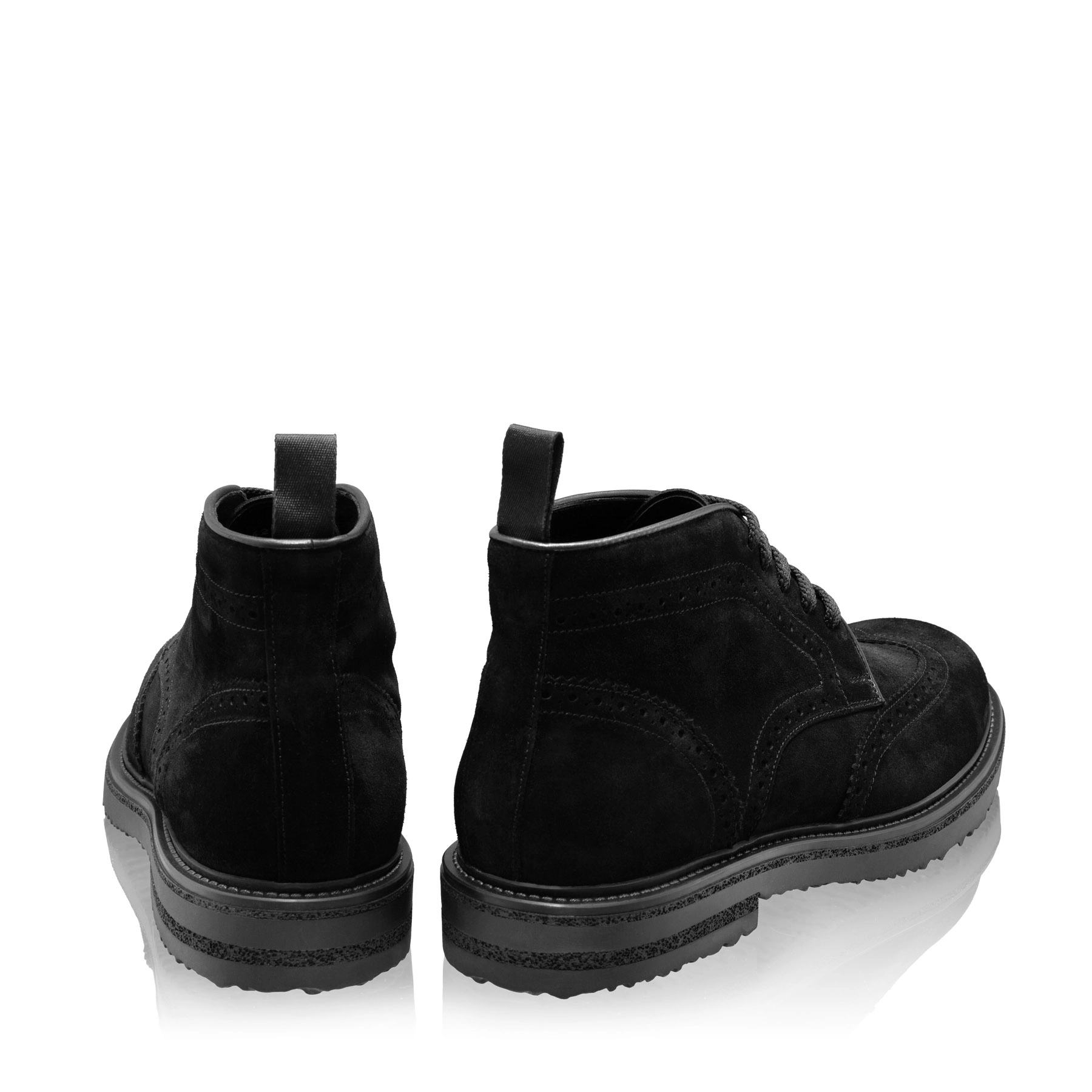 Men Suede Leather Boots 7742 Crosta Black
