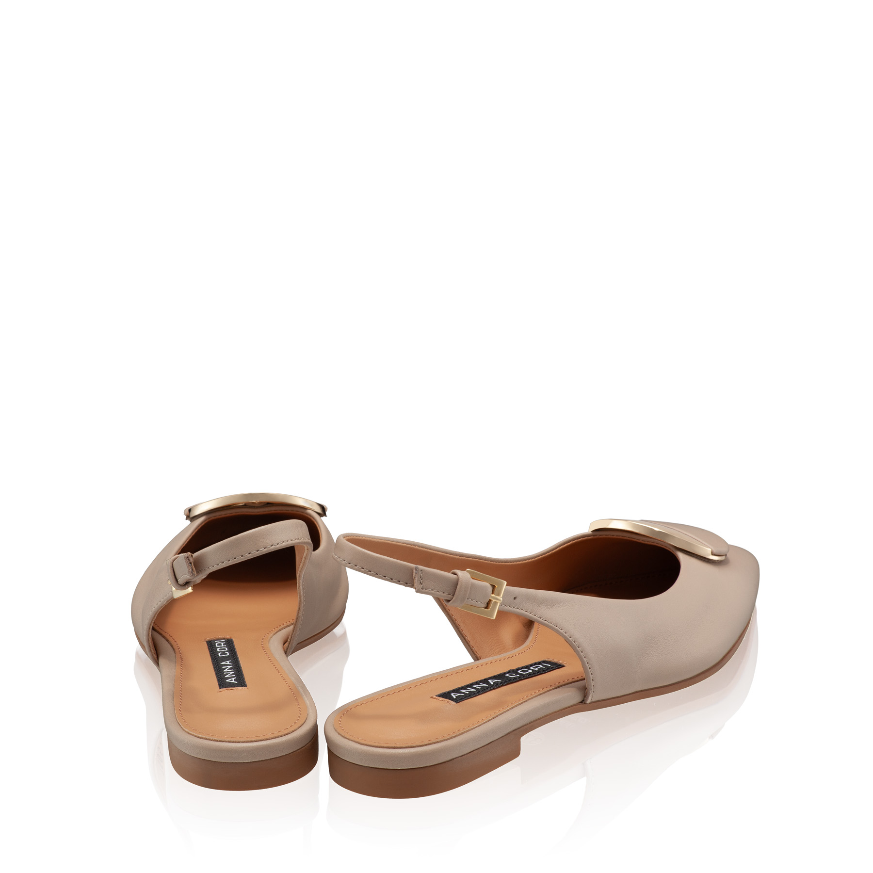 Women Ballerina Flats 7505 Vitello Beige