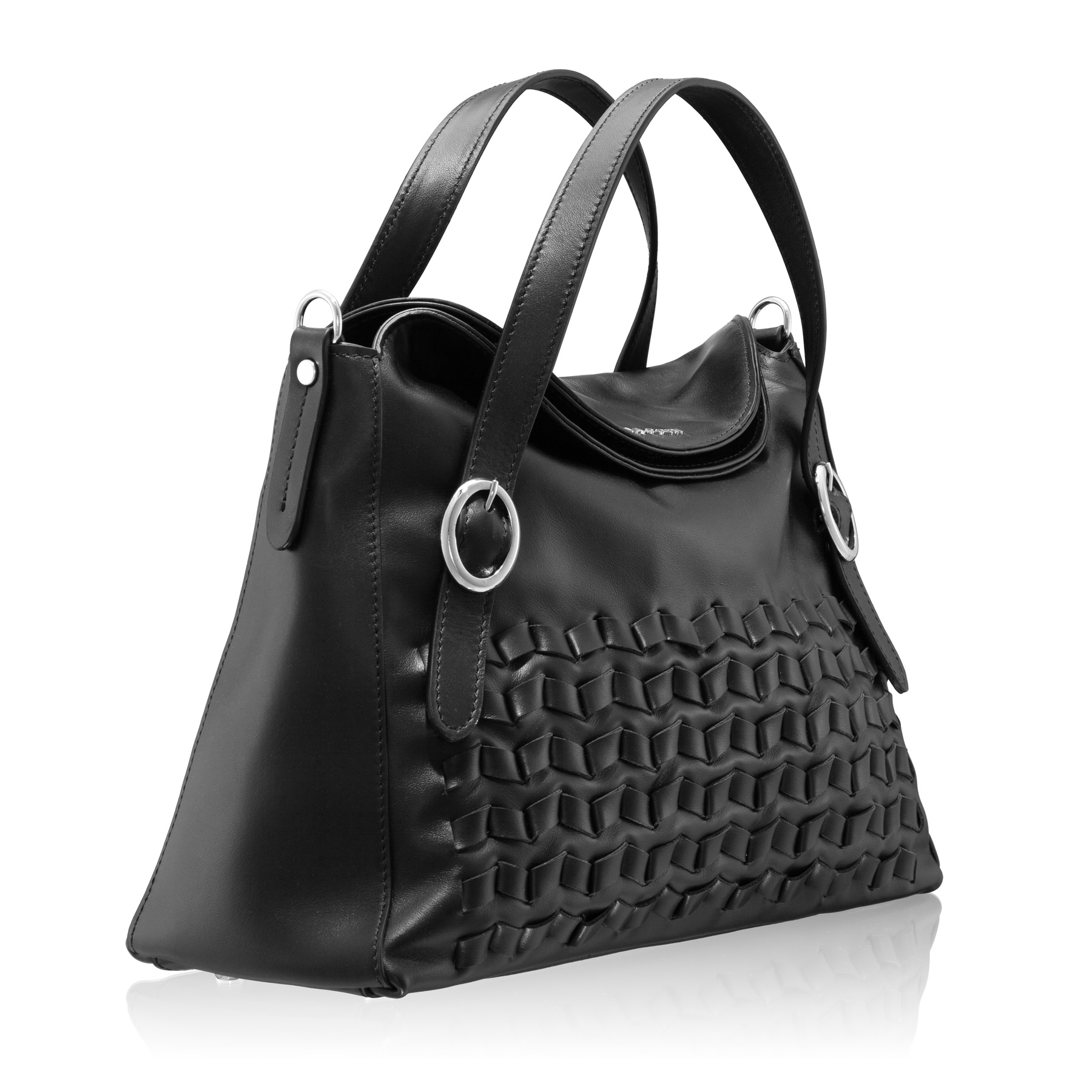 HANDBAG WOMAN FANIA 01 VITELLO NEGRU
