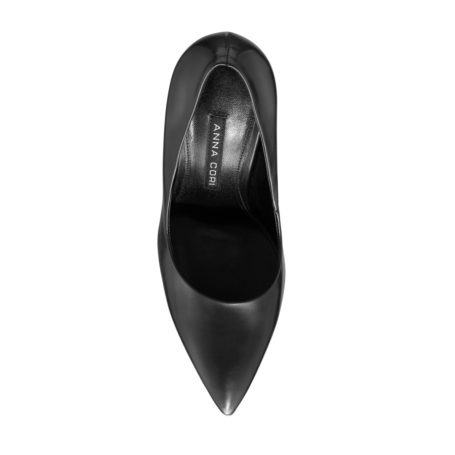 Mid-heel Pointed Toe Pumps 7868 Vitello Black
