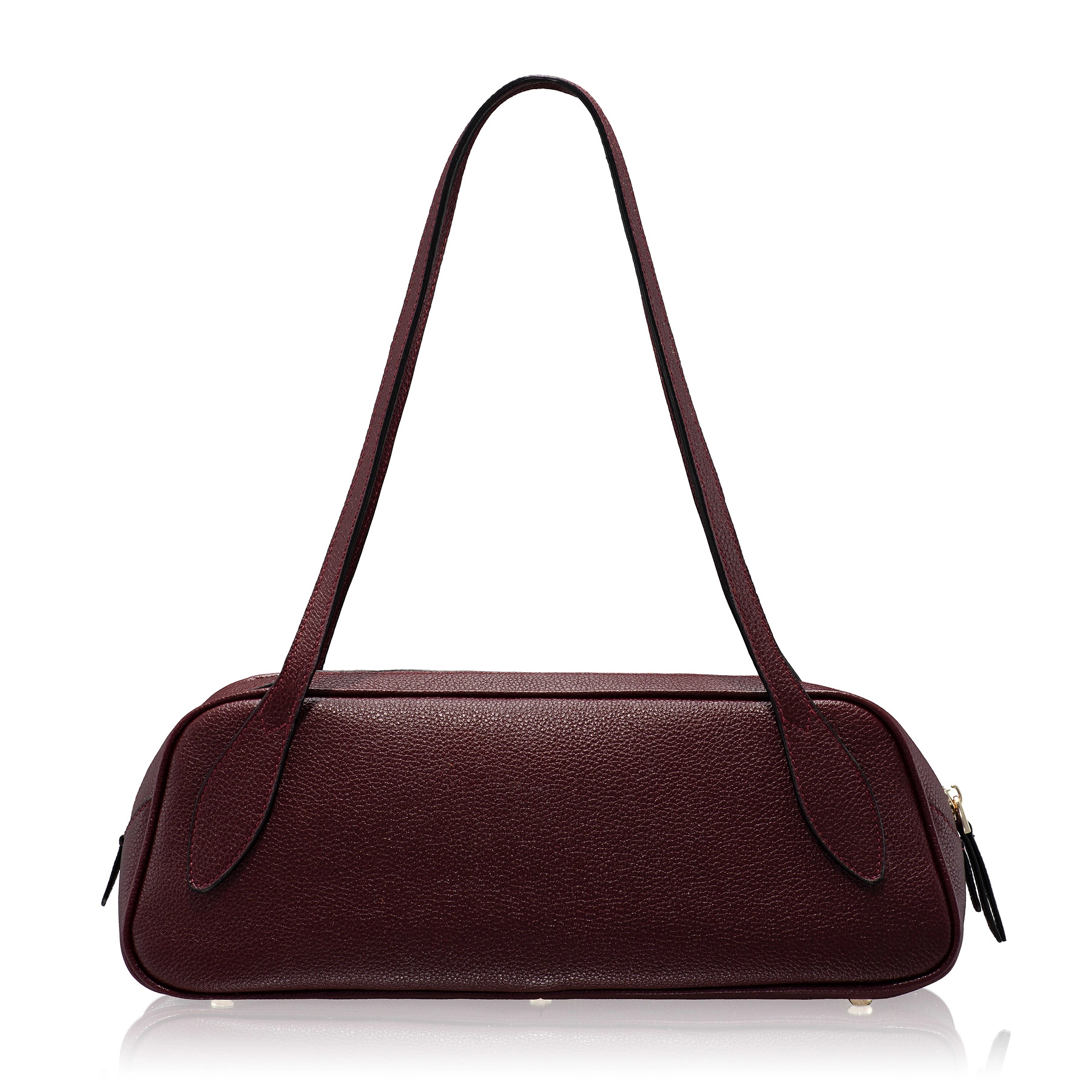 Women Leather Hand Bag MUNA 02 BOTTALATO BORDO