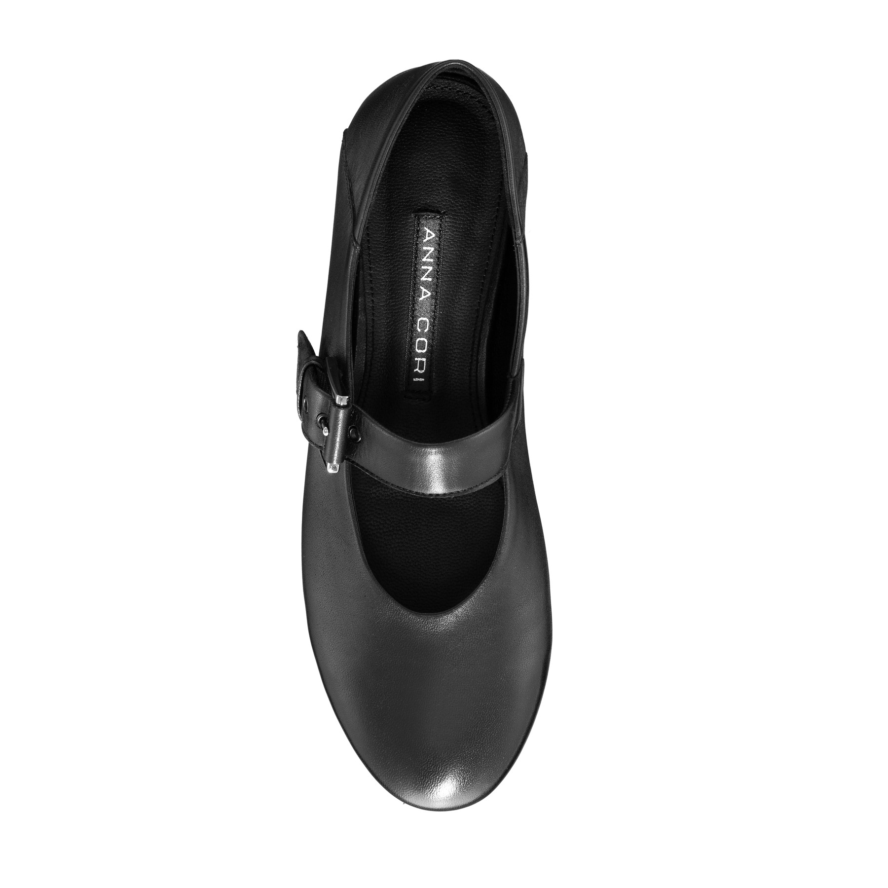 Women Leather Ballerina Flats 7824 Nappa Black