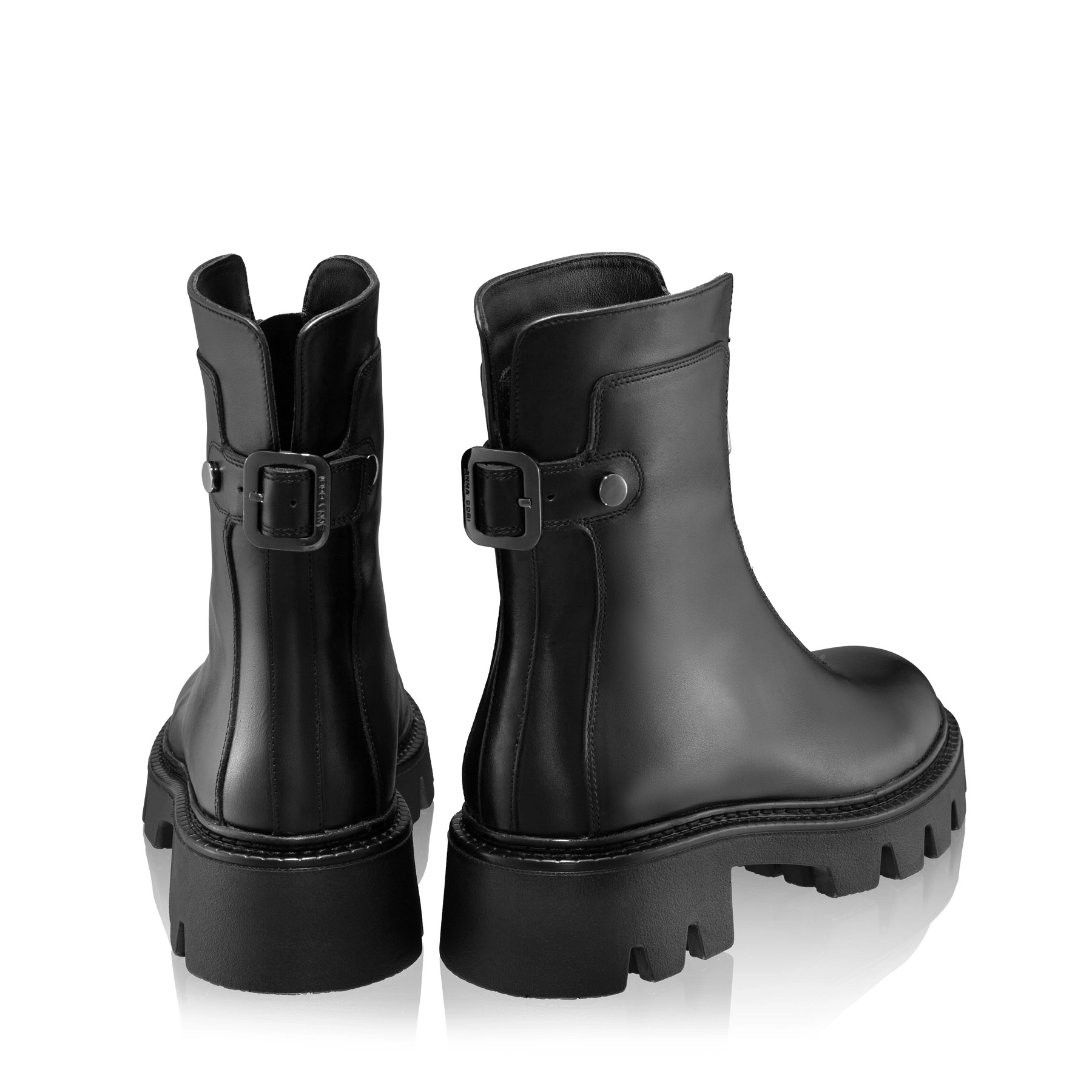Women Leather Boots 8183 Vitello Black