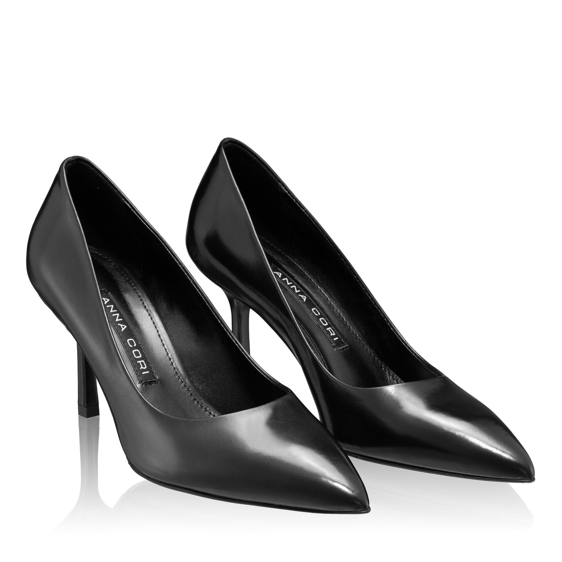 High-heel Pointed Toe Pumps 8026 Vitello Black