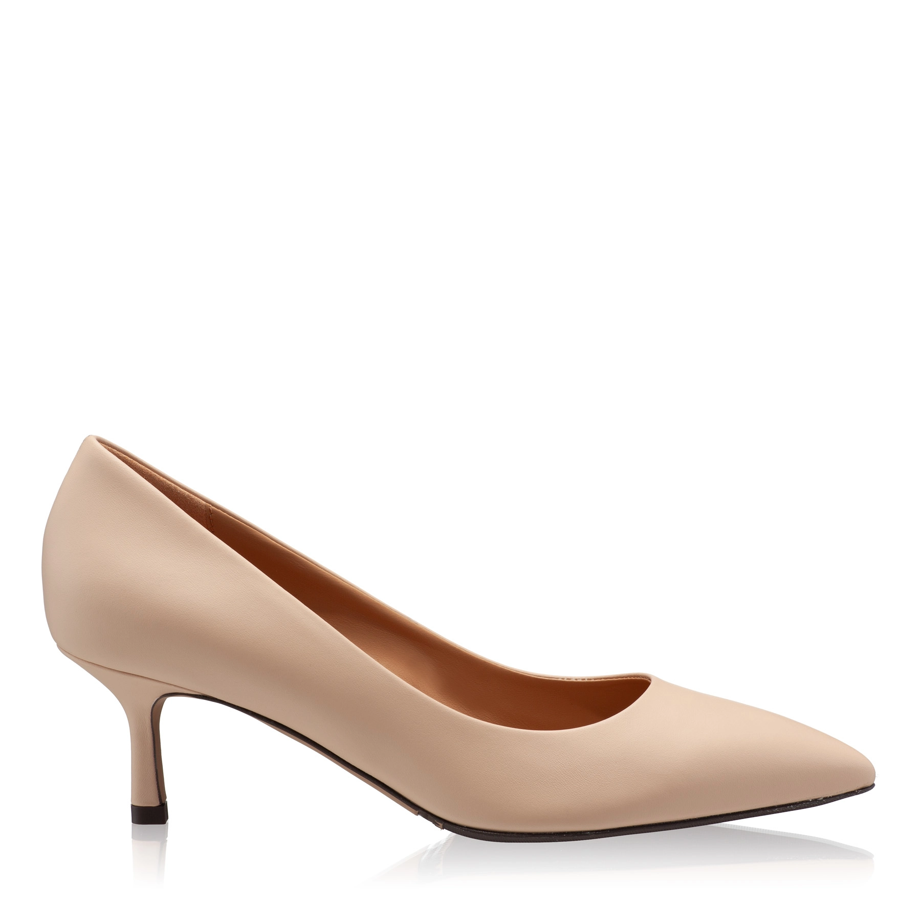 Kitten-heel Leather Pumps 8087 Vitello Nude