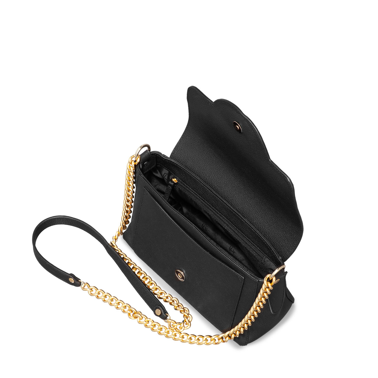 Women Leather Crossbody Bag Tania Bottalato Black