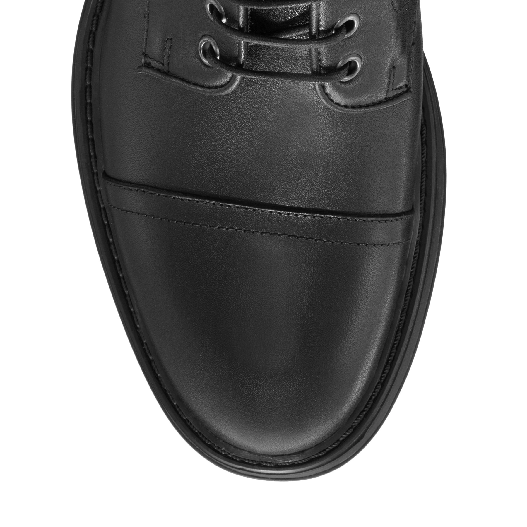 Men Natural Leather Casual Boots 7688 Vitello Black