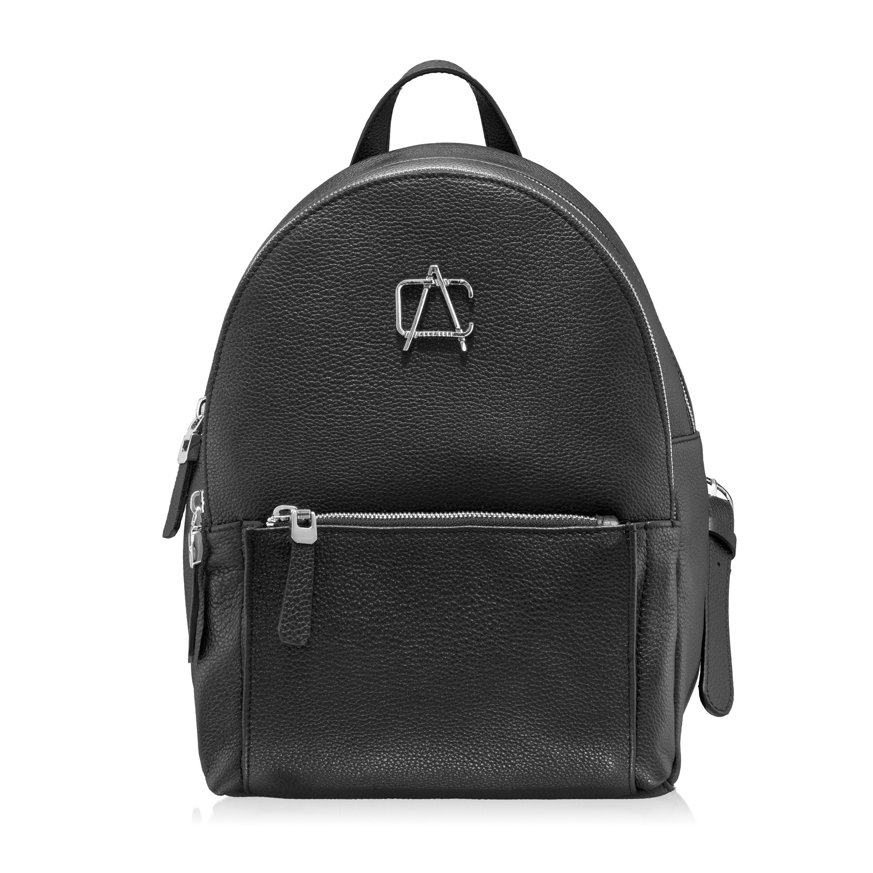 Women Leather Backpack ZINA BOTTALATO BLACK