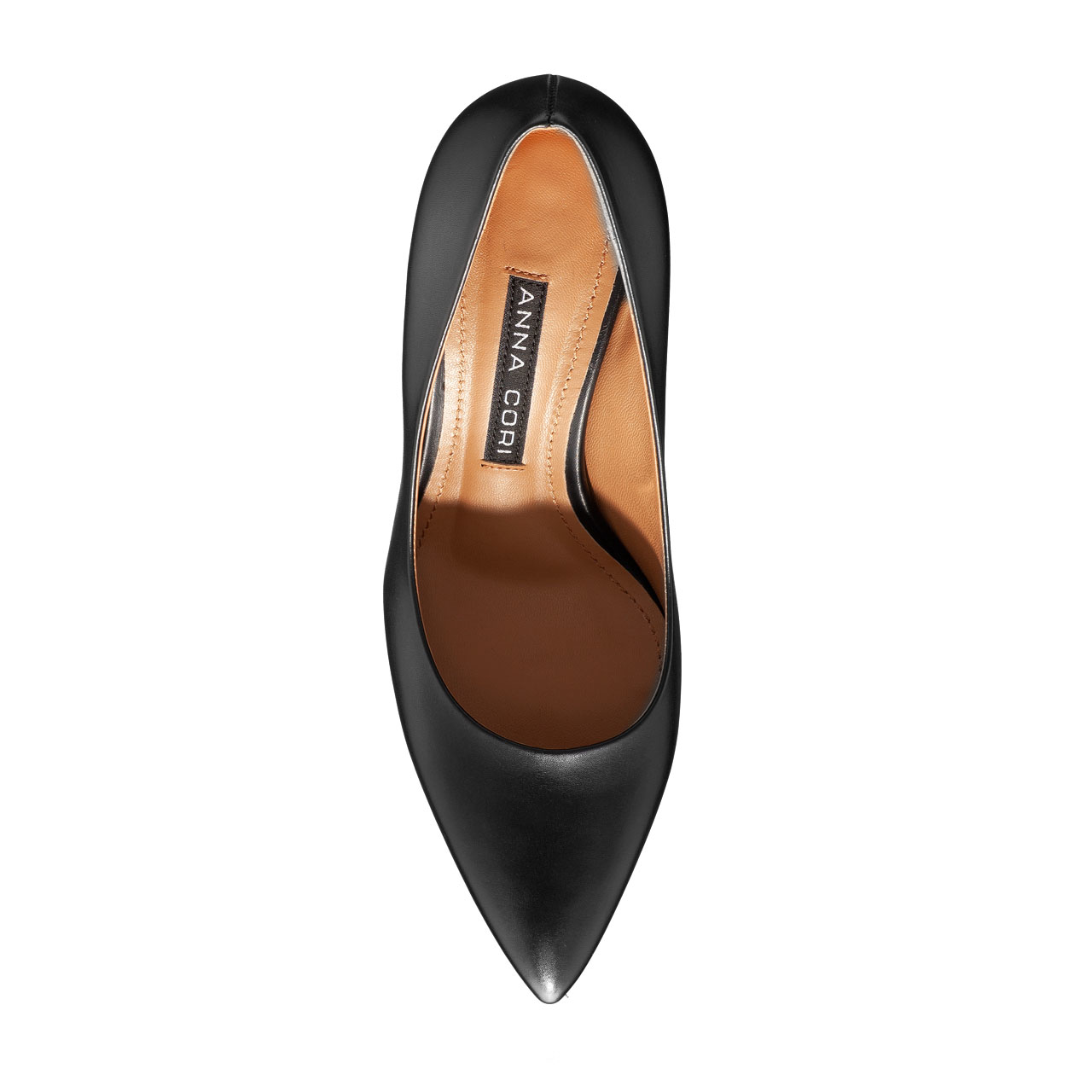 Mid-heel Pointed Toe Pumps 6146 Vitello Black