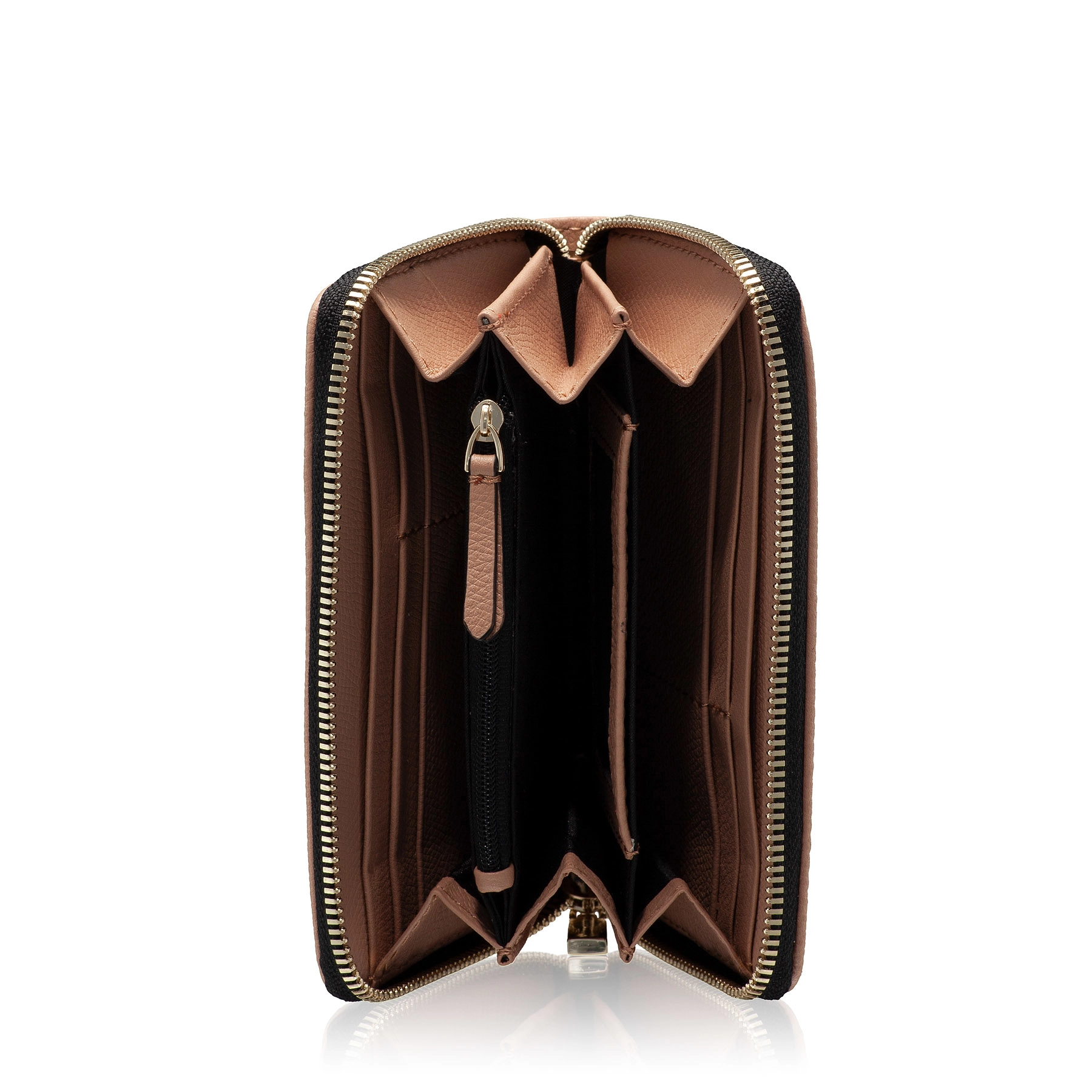 Natural Leather Wallet ARIS VITELLO STAMP POUDRE