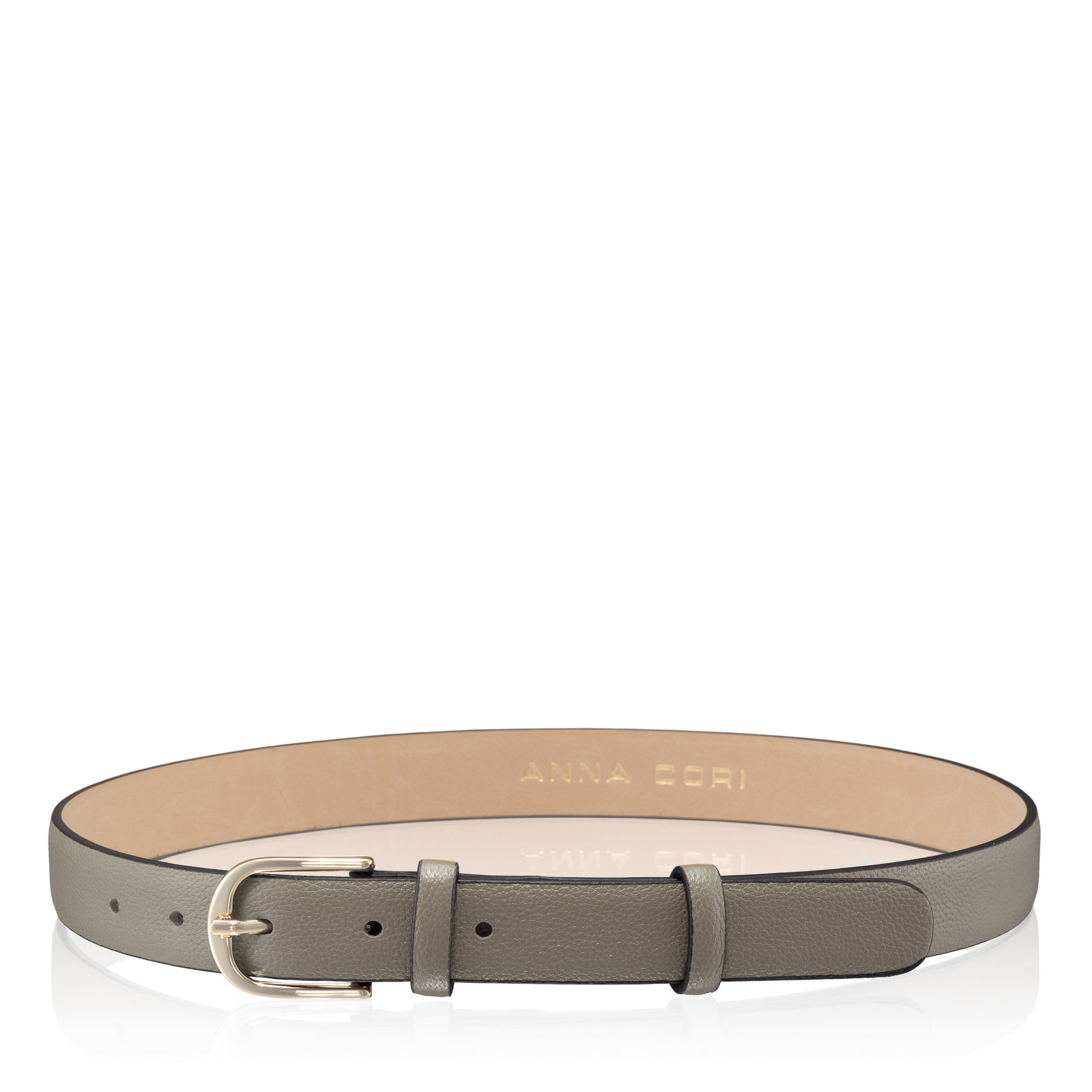 Women Leather Belt 59 BOTTALATO TAUPE