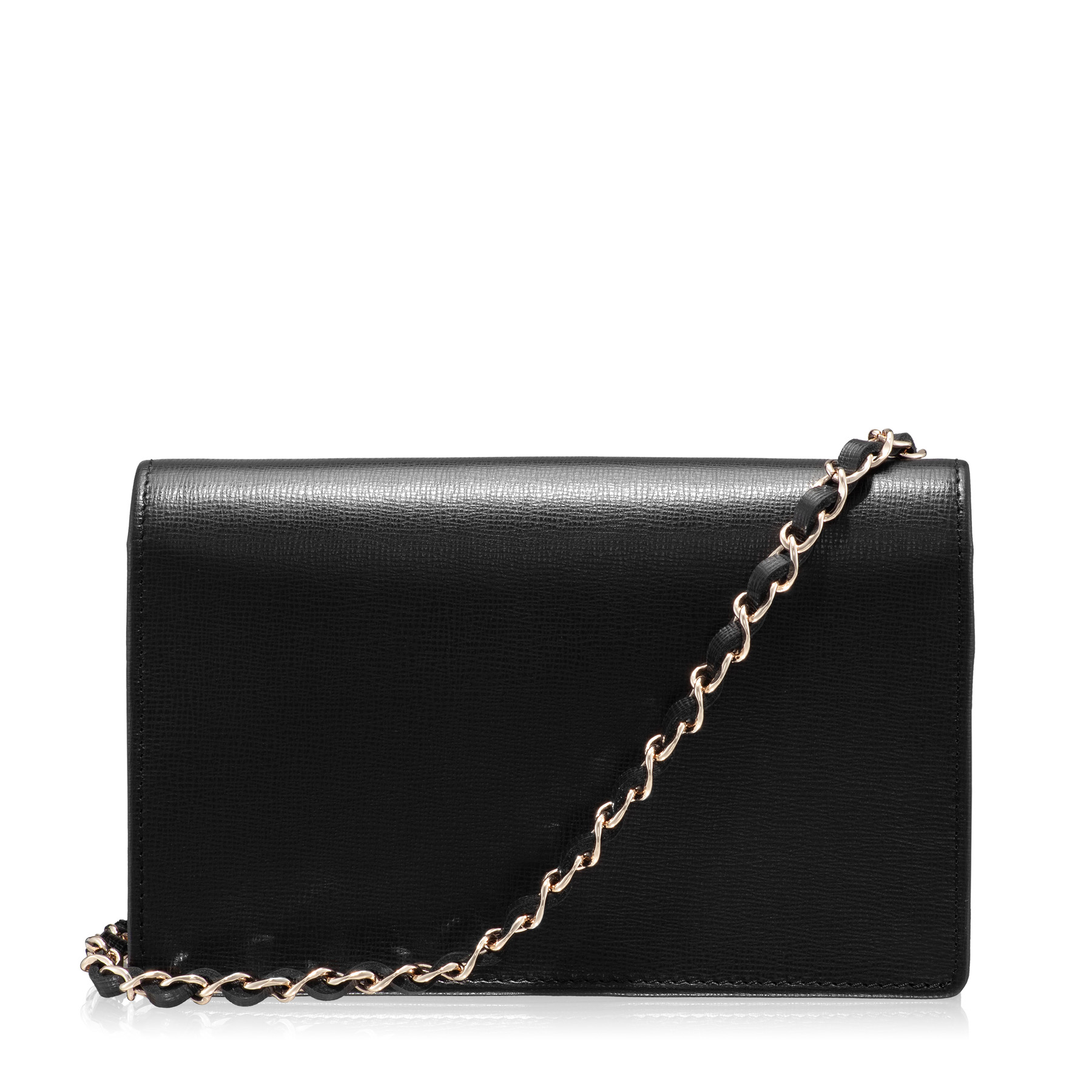 Women Leather clutch Bag ARNA 02 VITELLO STAMP BLACK
