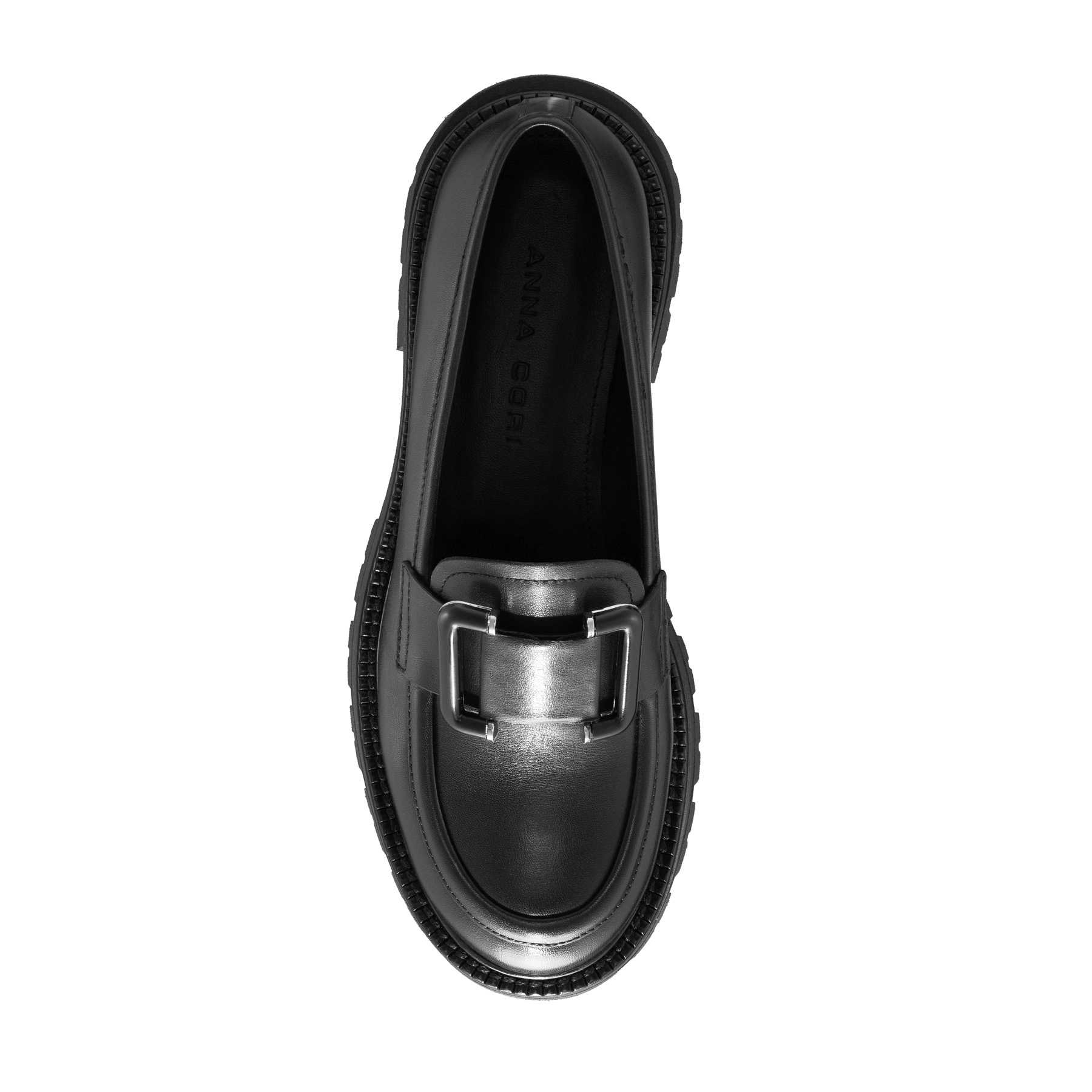 Women Casual Leather Loafers 8165 Vitello Black