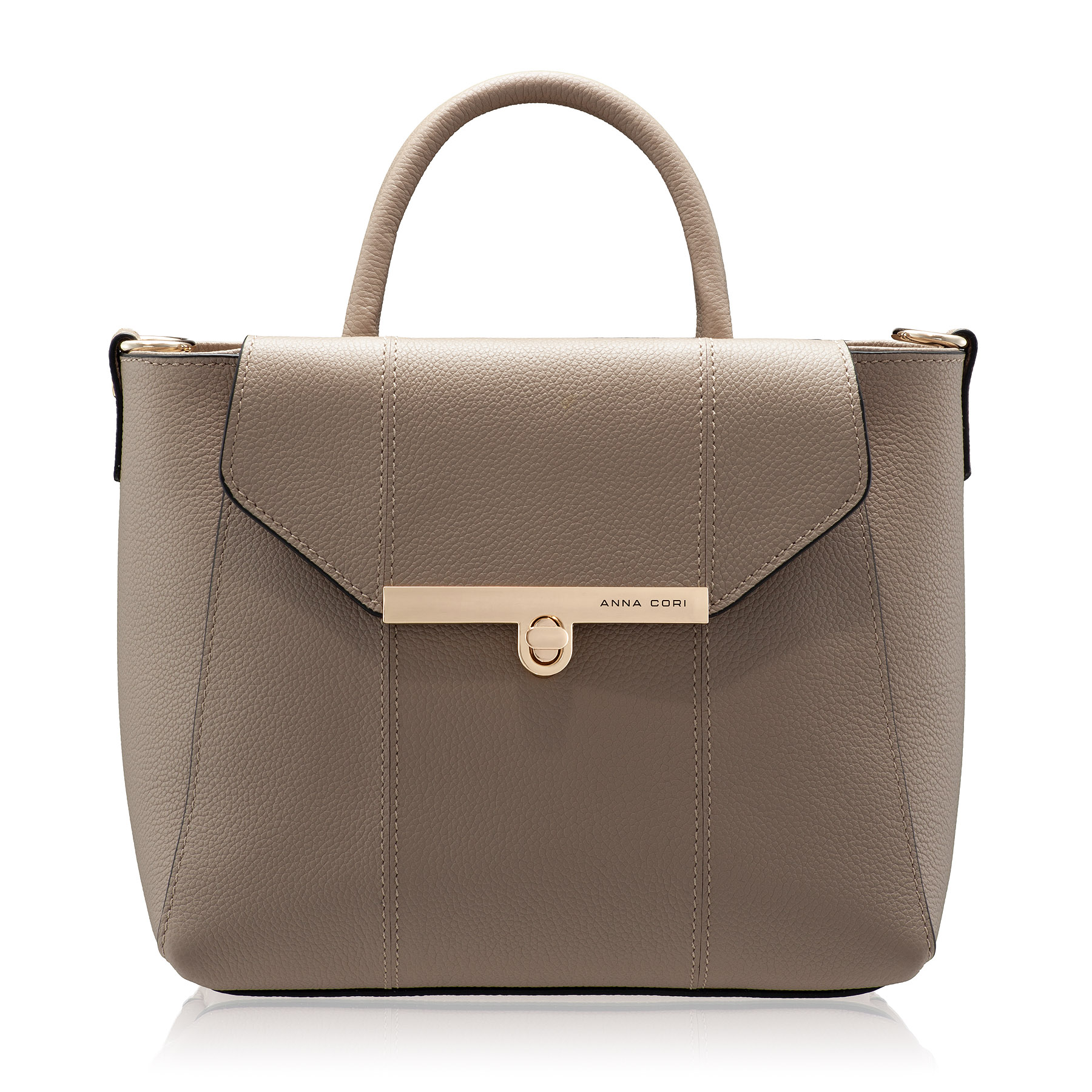 Women Leather Hand Bag CLARINA 04 BOTTALATO TAUPE