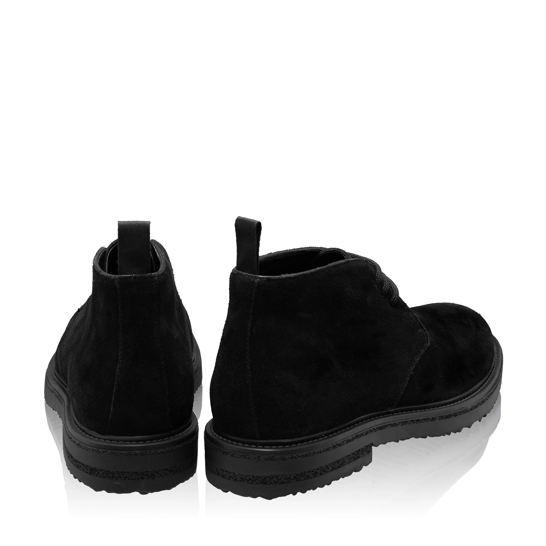 Men Suede Leather Boots 7741 Crosta Black