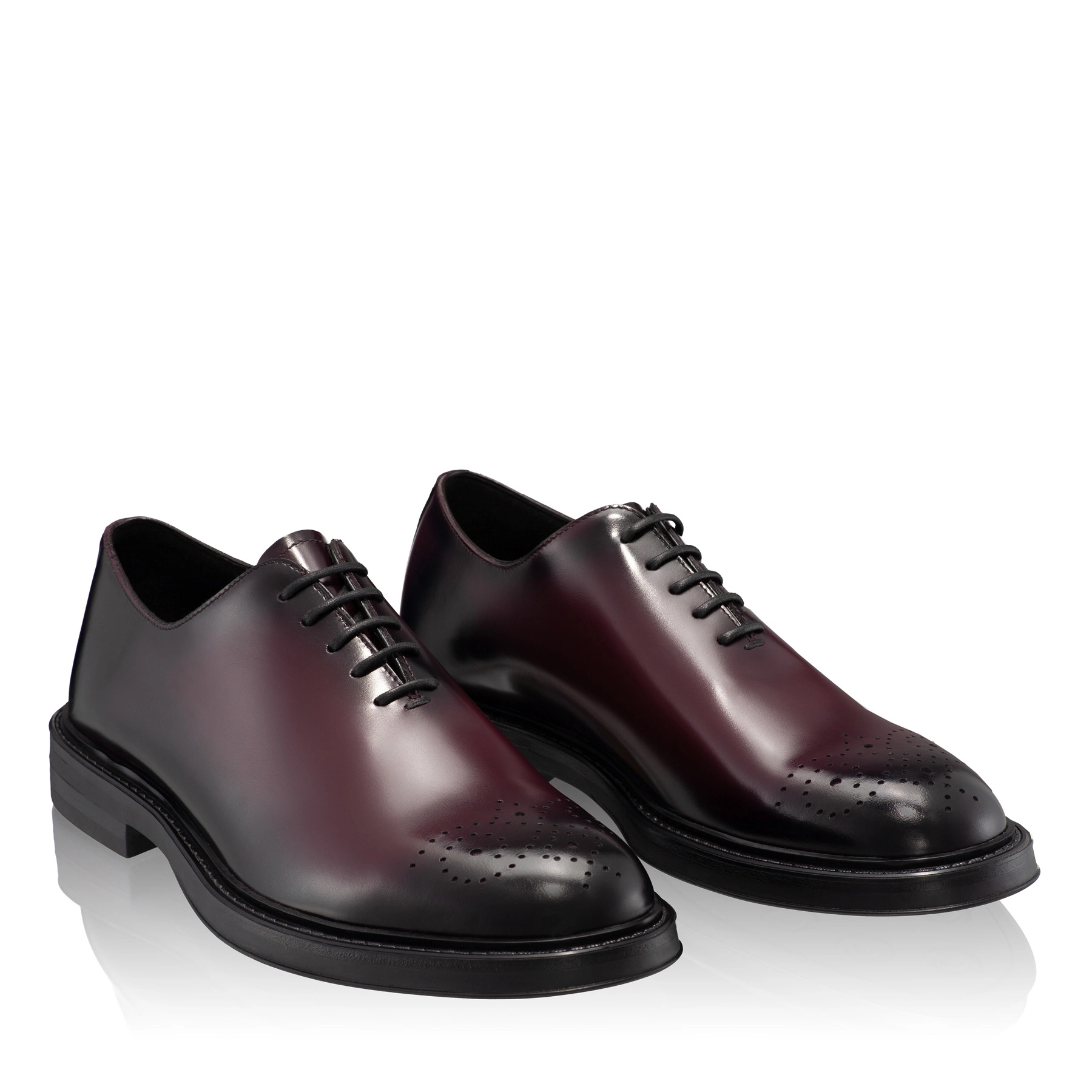 Men Genuine Leather Elegant Shoes 7657 Abrazivato Bordo