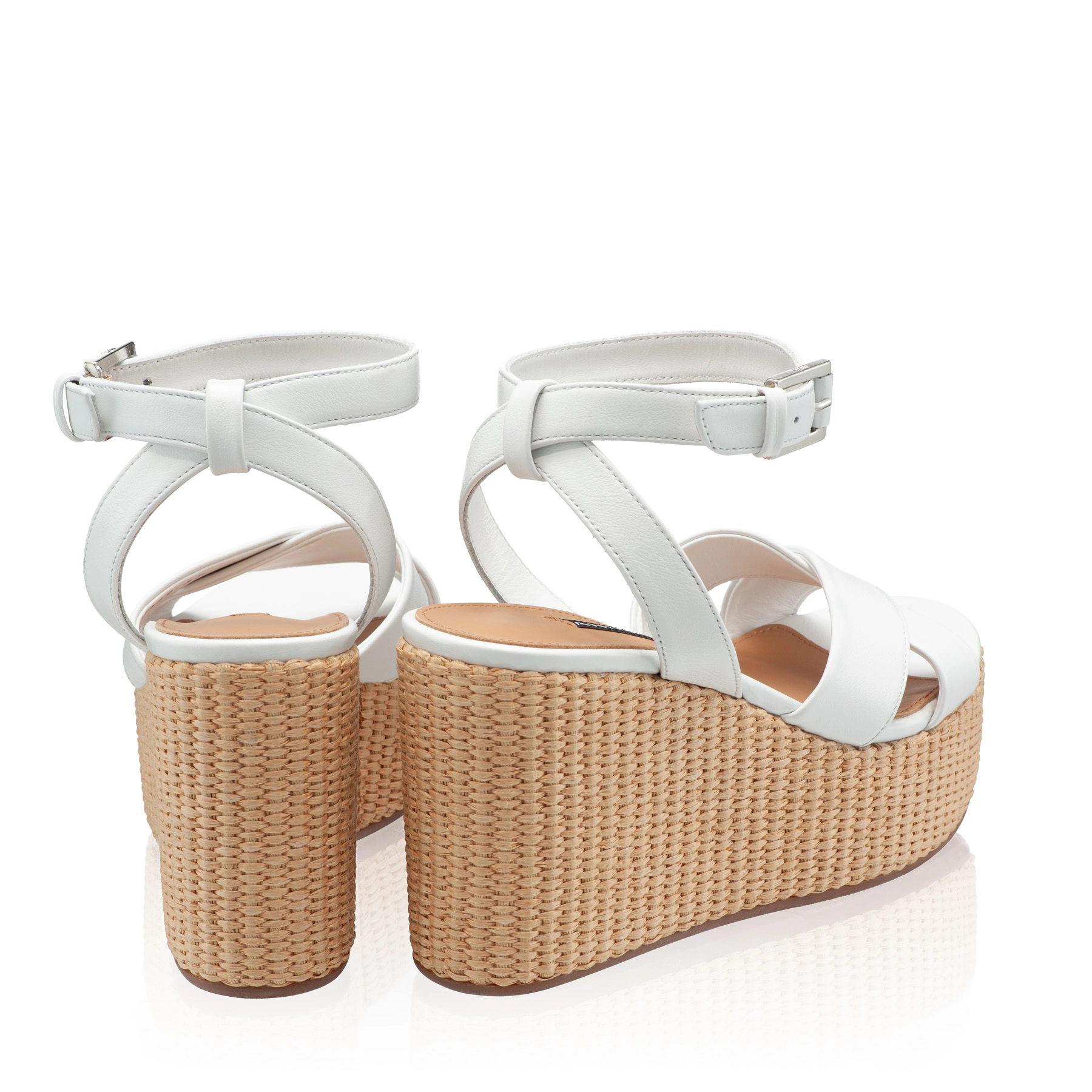Women Leather Sandals 8089 Vitello White