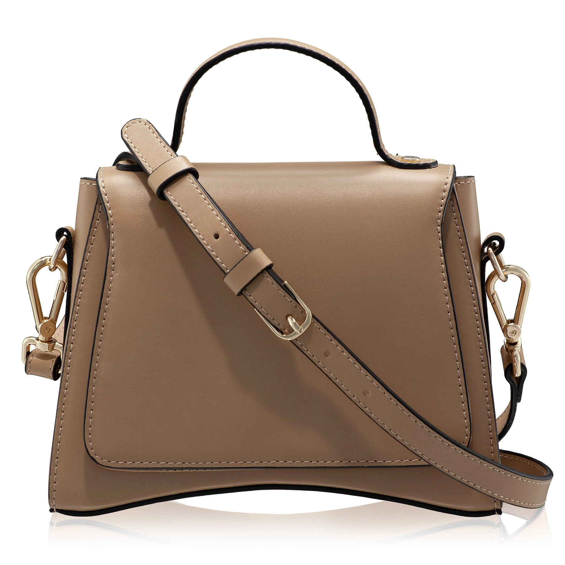 Women Leather HandbagCERISE 01 VITELLO TAUPE