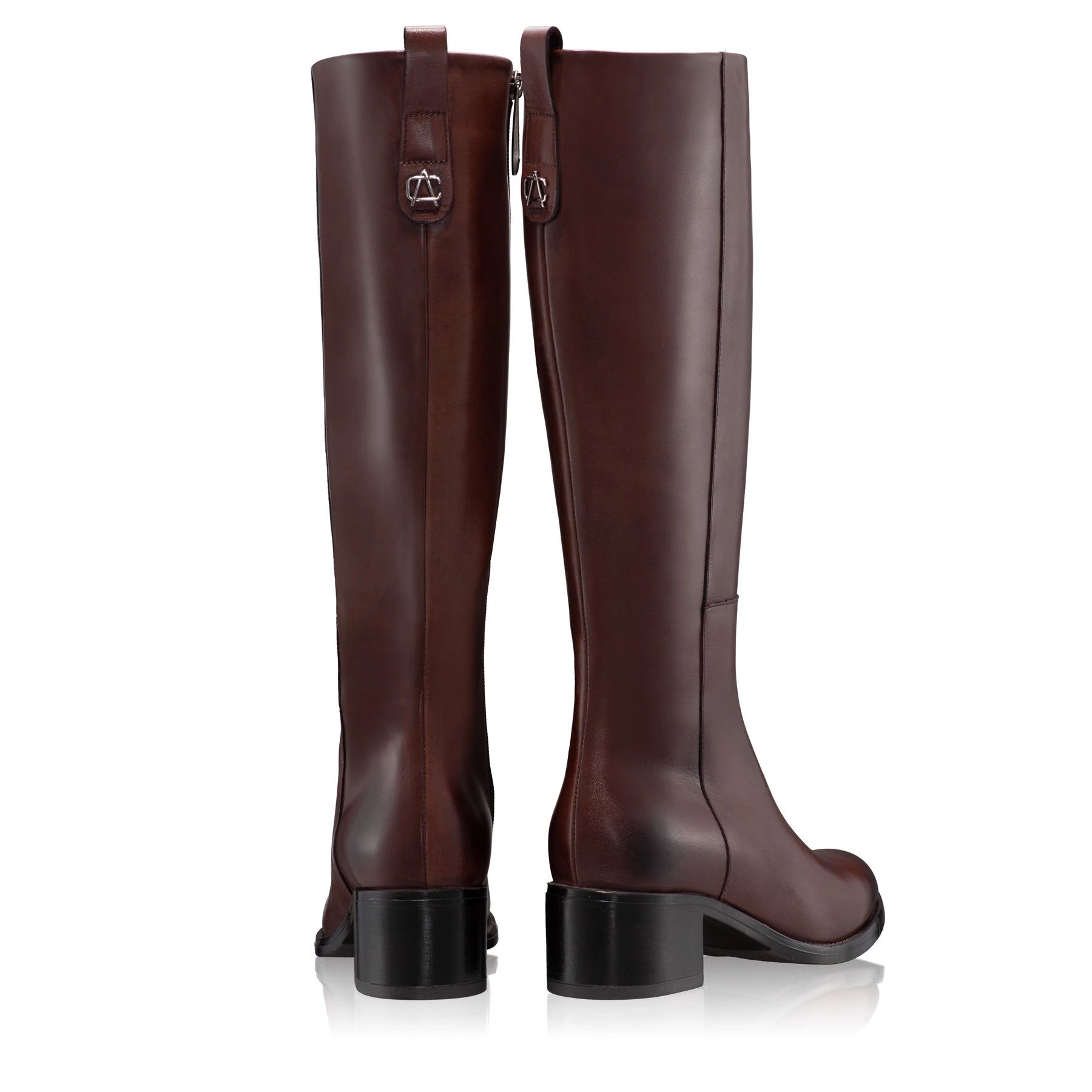 Women Leather Boots 5934 Vitello Brown