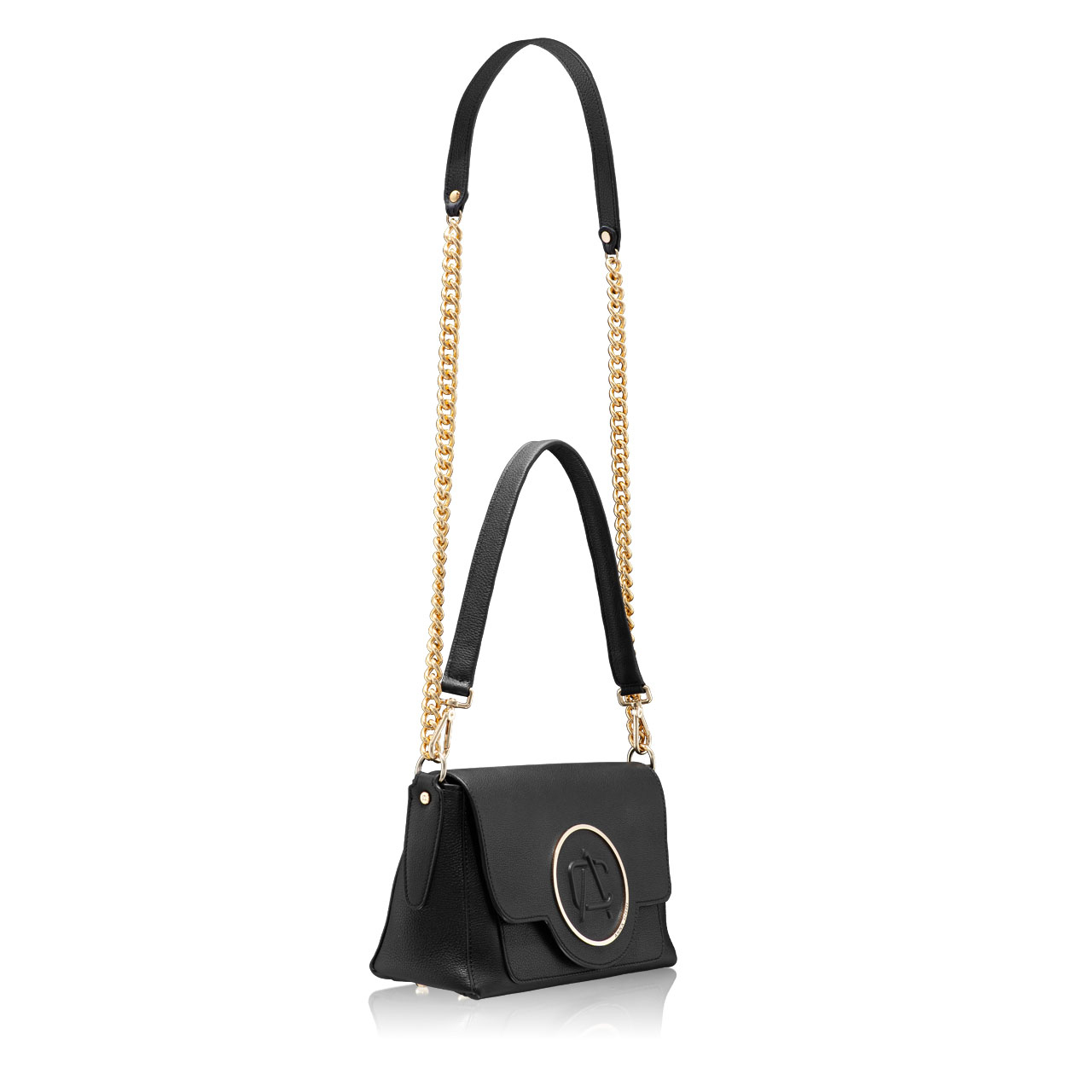 Women Leather Crossbody Bag Tania Bottalato Black