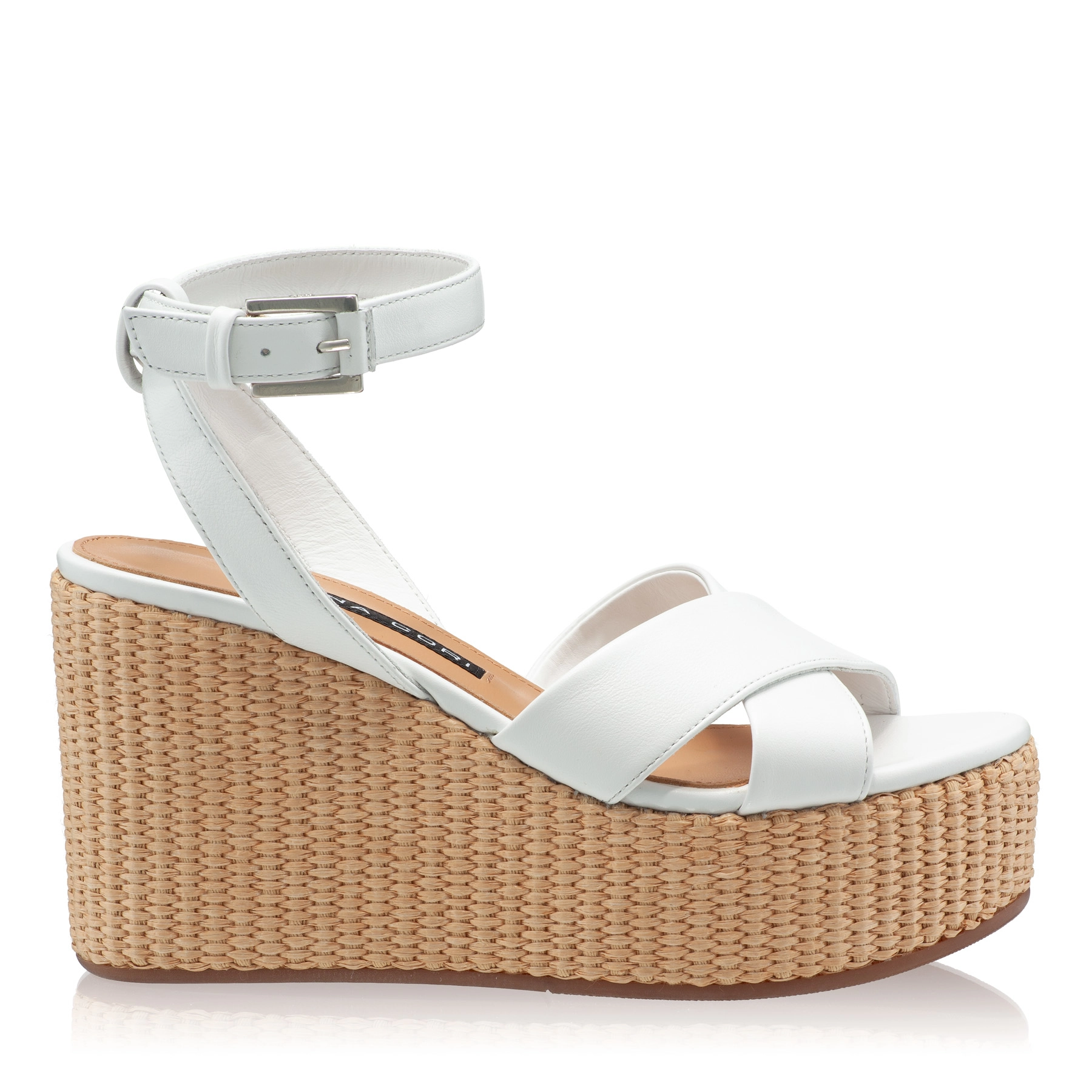 Women Leather Sandals 8089 Vitello White