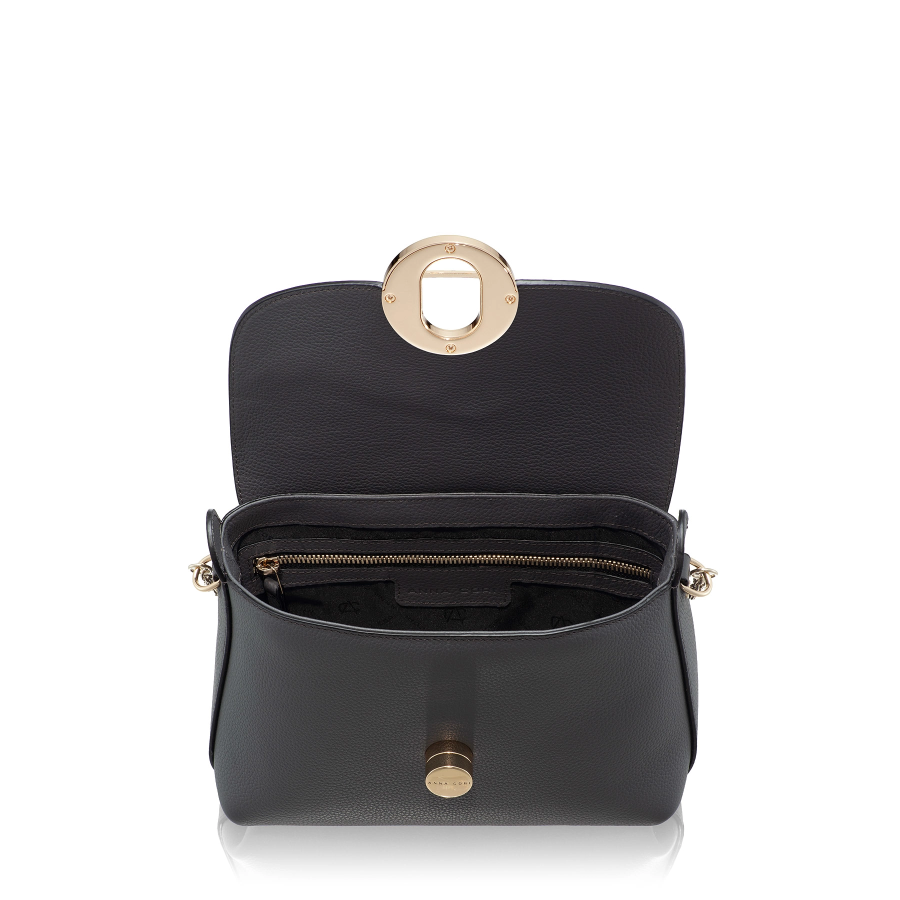 Women Leather Shoulder Bag KARMA BOTTALATO GRI