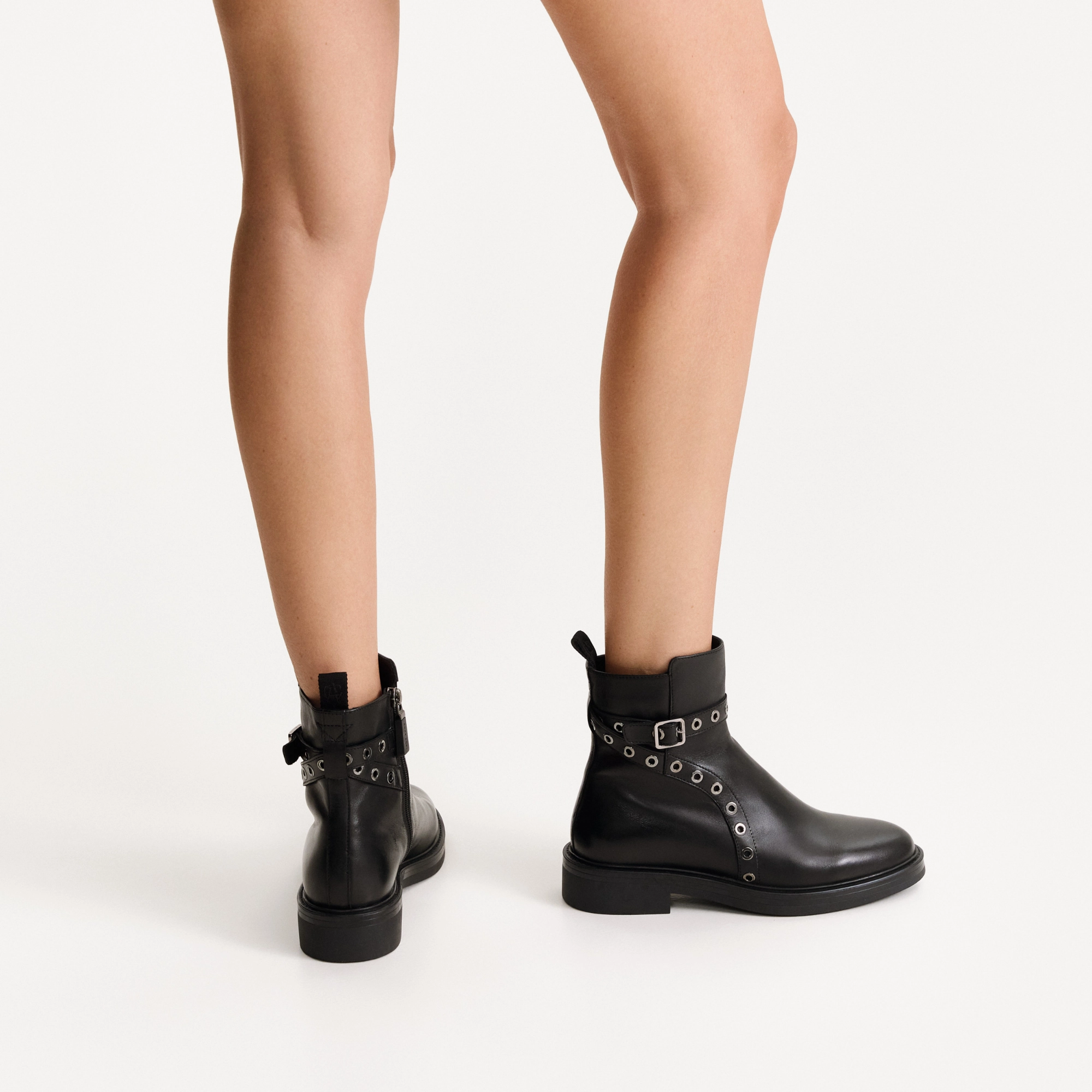 Women Leather Boots 8167 Vitello Black