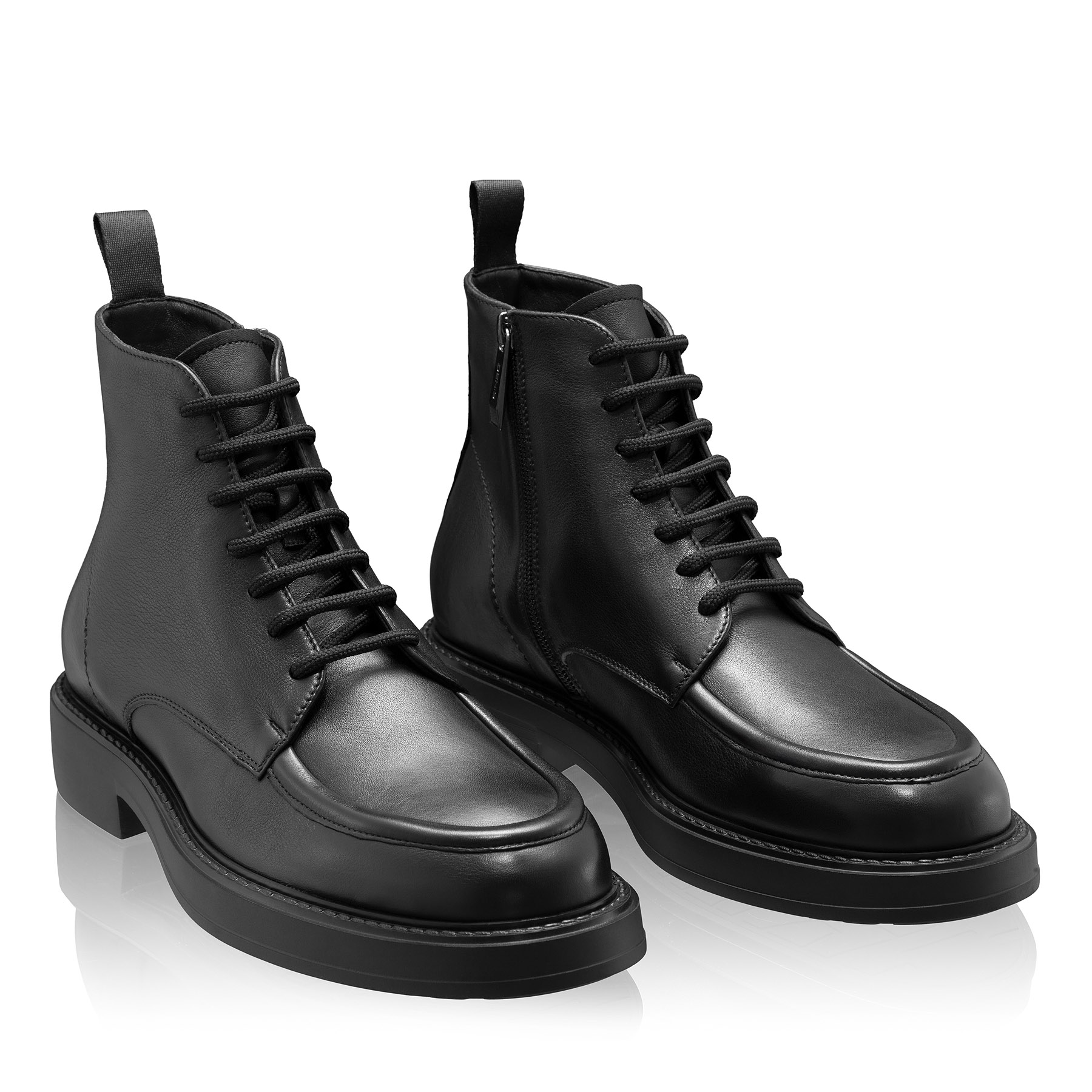 Men Genuine Leather Boots 7677 Vitello Black