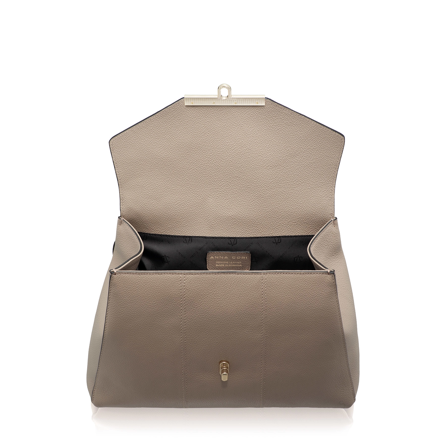 Women Leather Shoulder Bag CLARINA 03 BOTTALATO TAUPE
