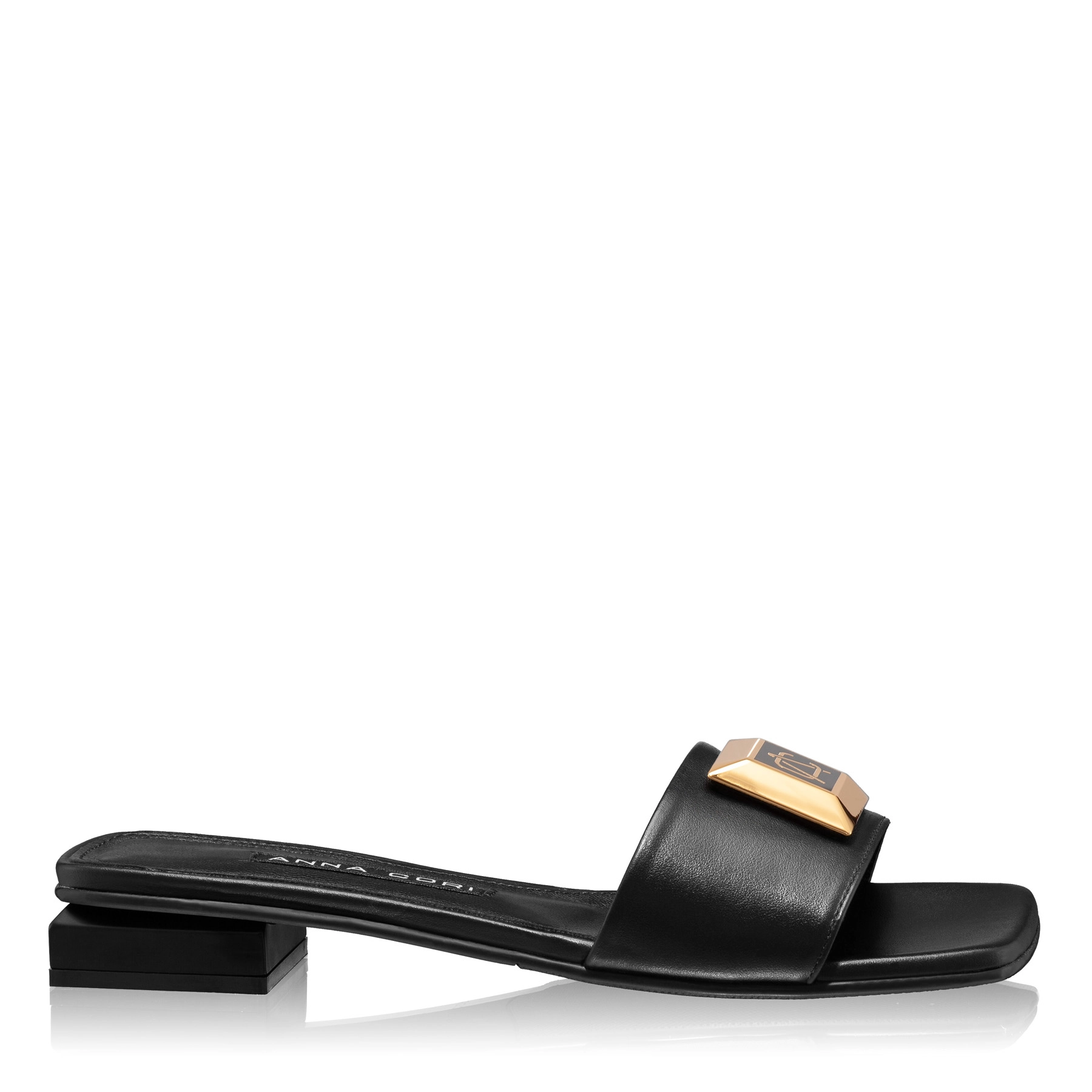 Women Leather Mules 7828 Vitello Black