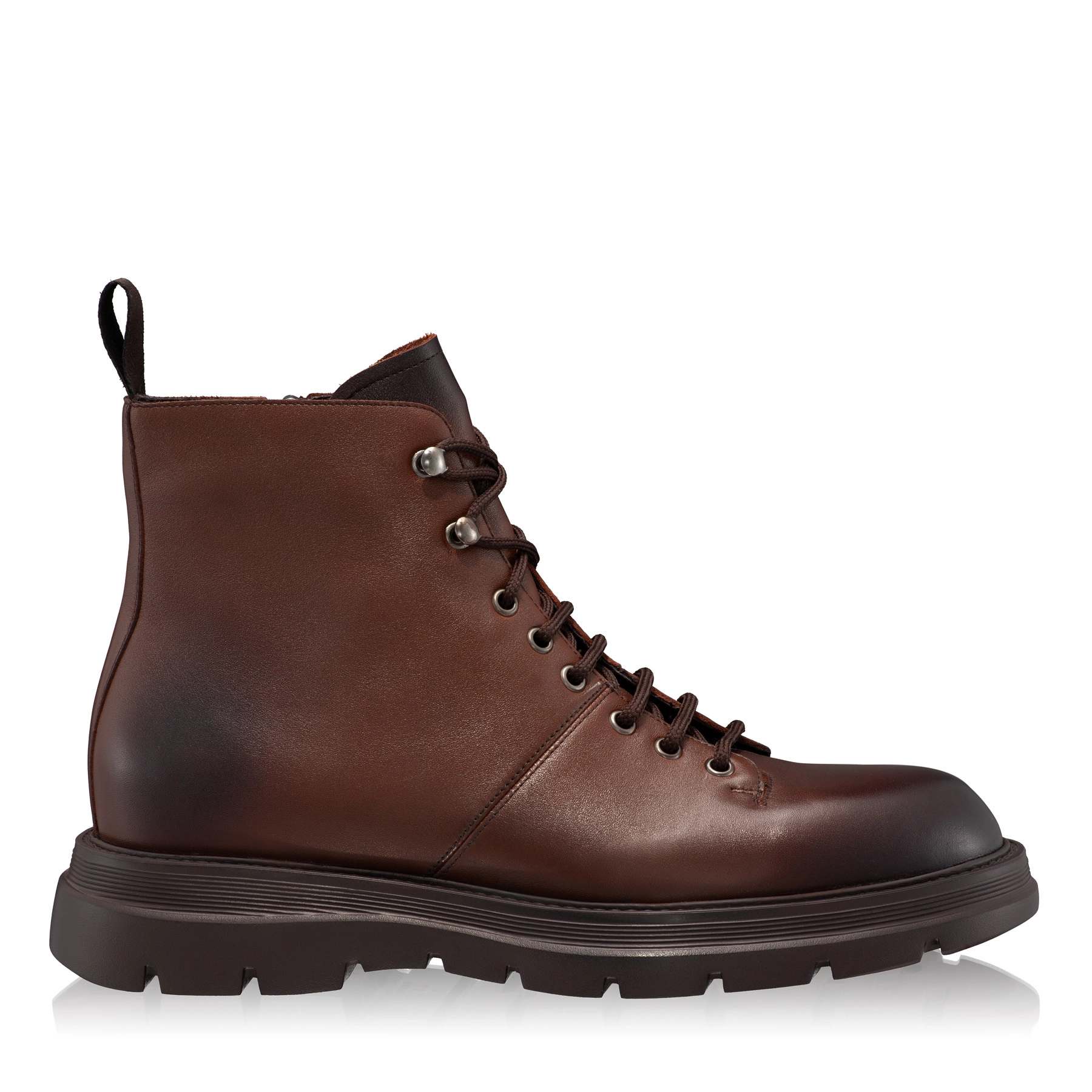 Men Leather Casual Boots 7694 Vitello Brown