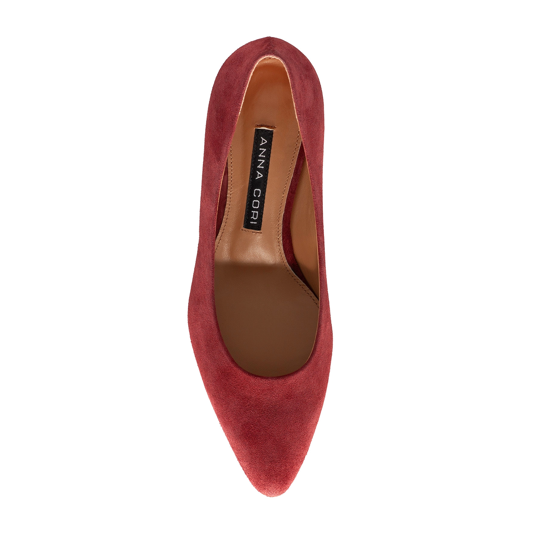 Mid-heel Pointed Toe Pumps 8218 Camoscio Bordo