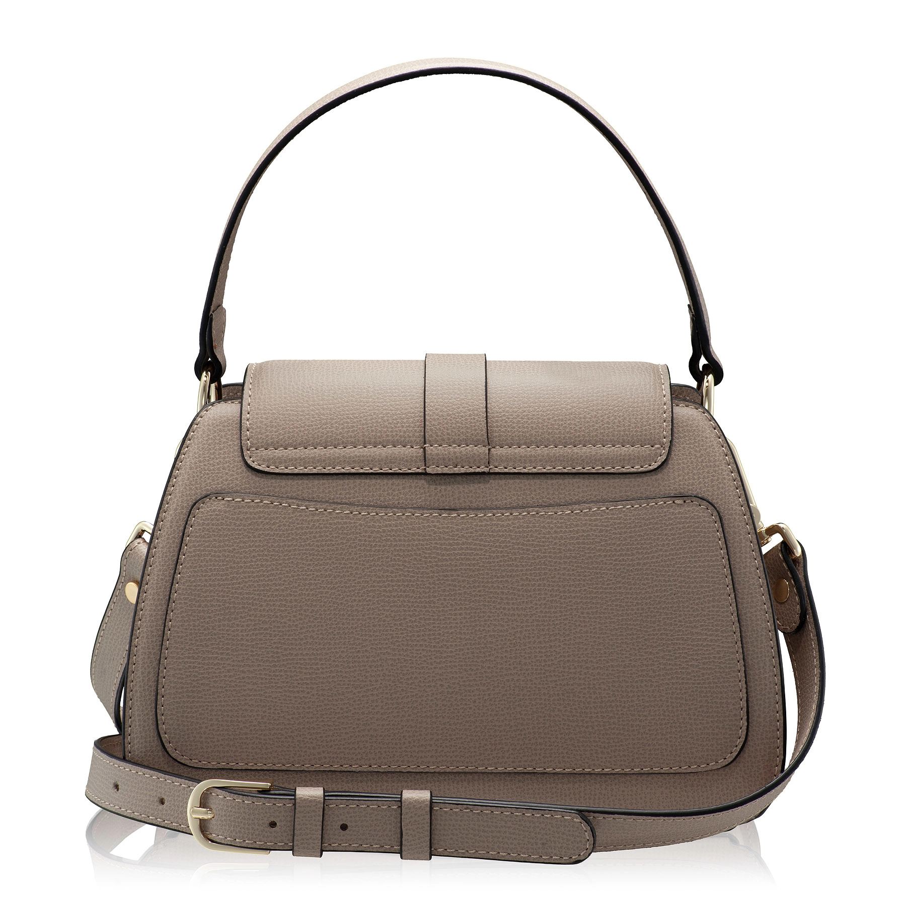 Women Leather Handbag ANERA 02 VIT STAMP TAUPE