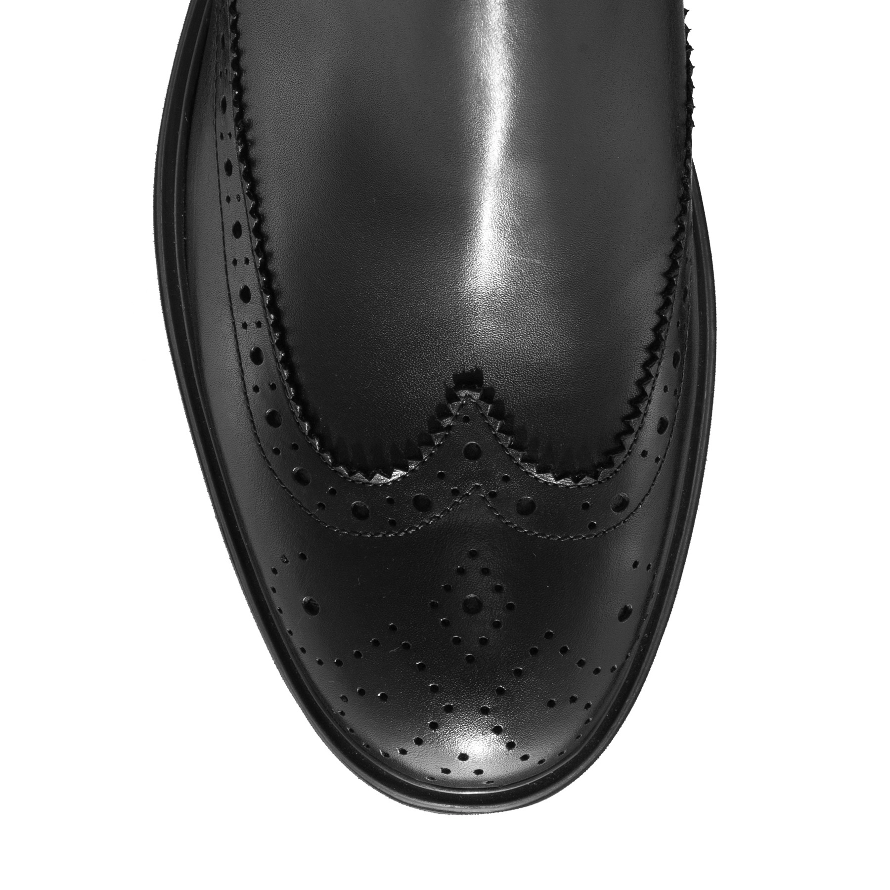 Men Genuine Leather Casual Boots 6987 Vitello Black