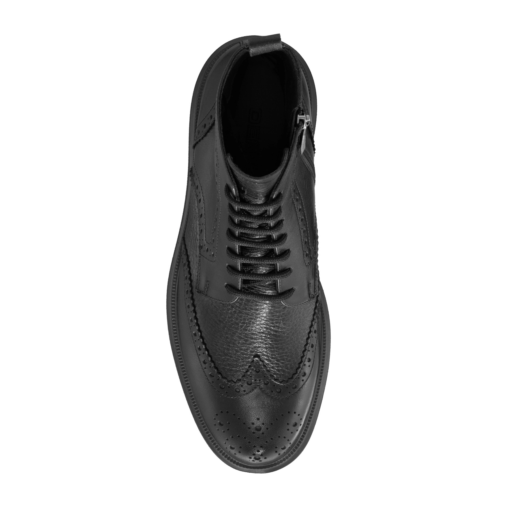 Men leather boots 7679 Vitello Black