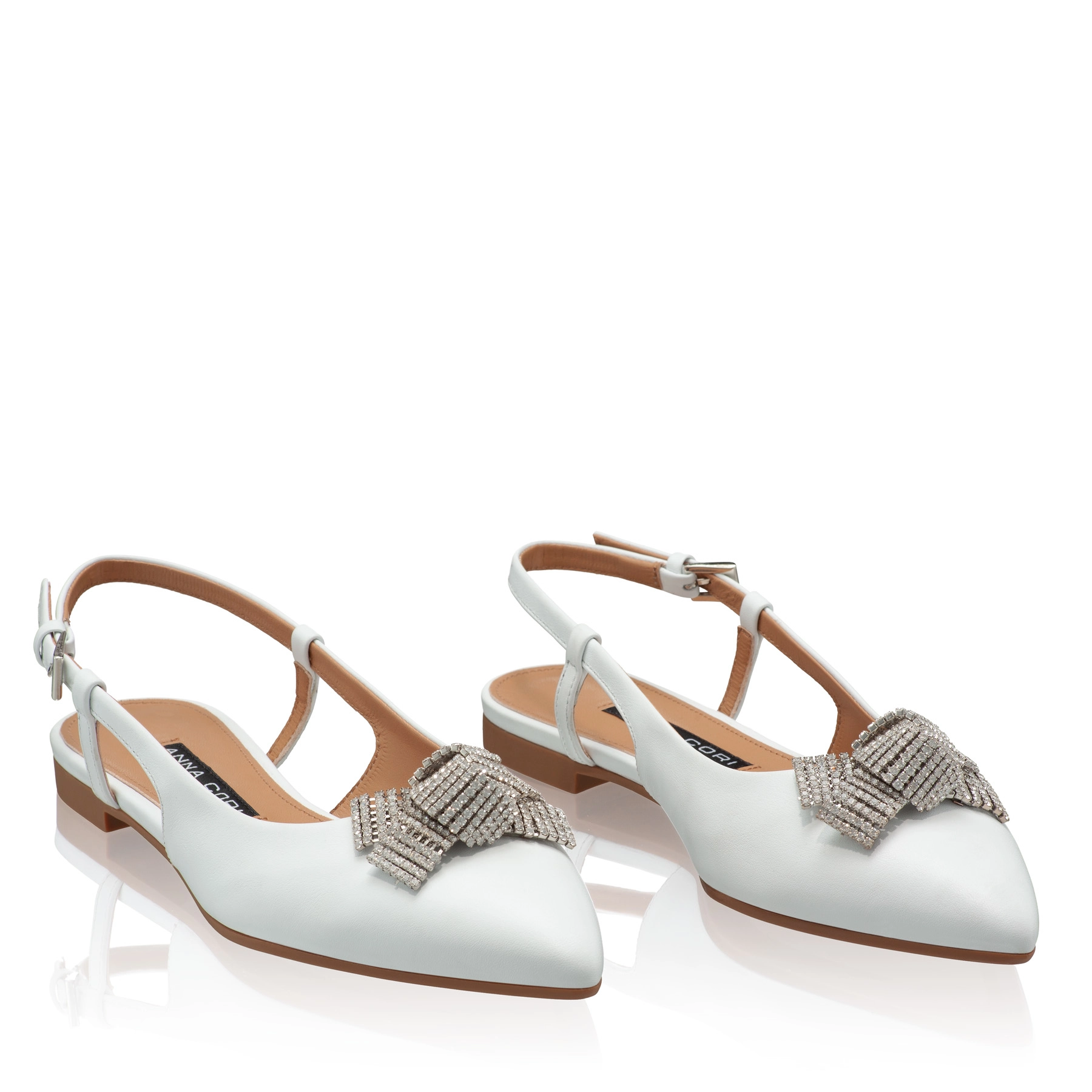 Women Ballerina Flats 8130 Vitello White