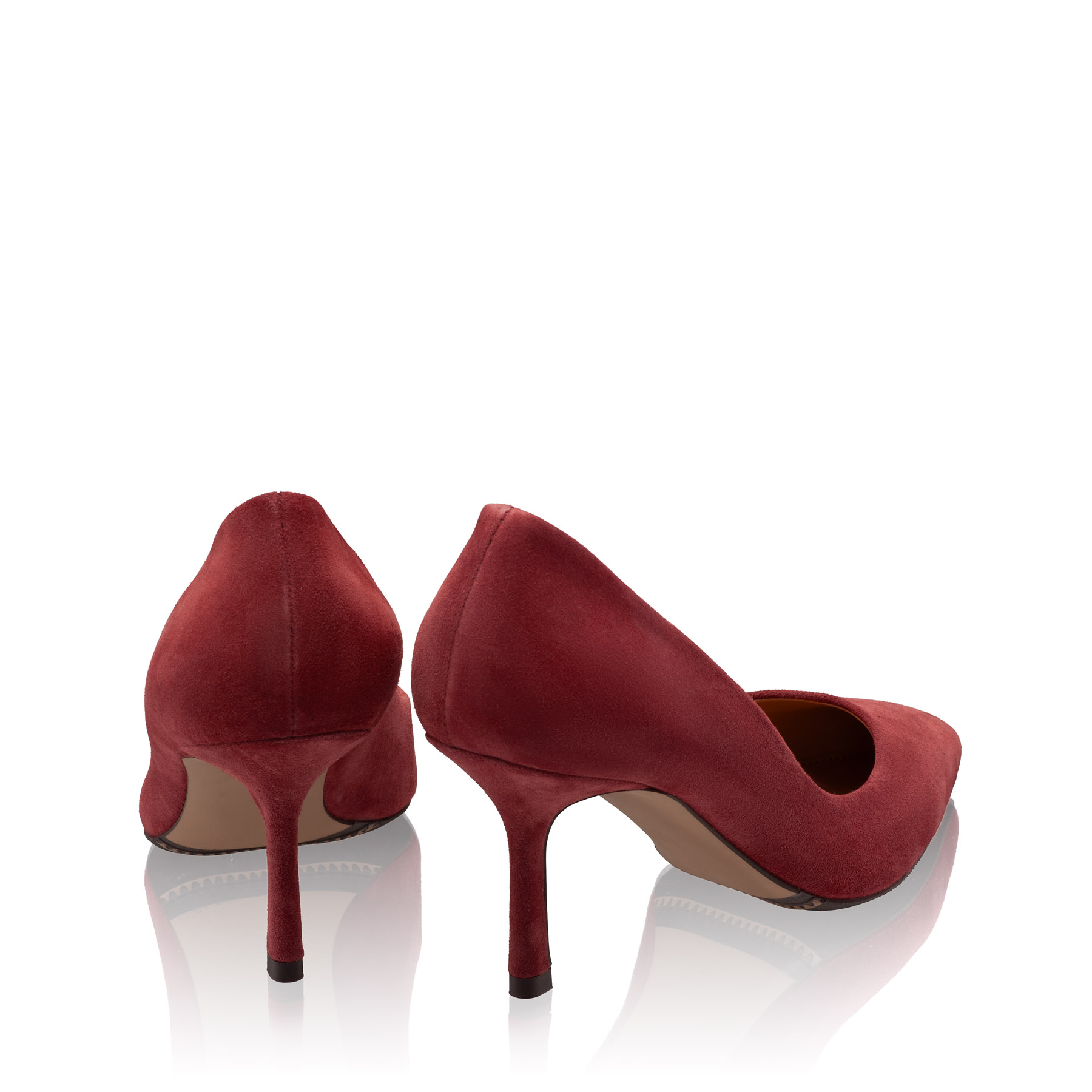 High-heel Pointed Toe Pumps 8026 Camoscio Bordo